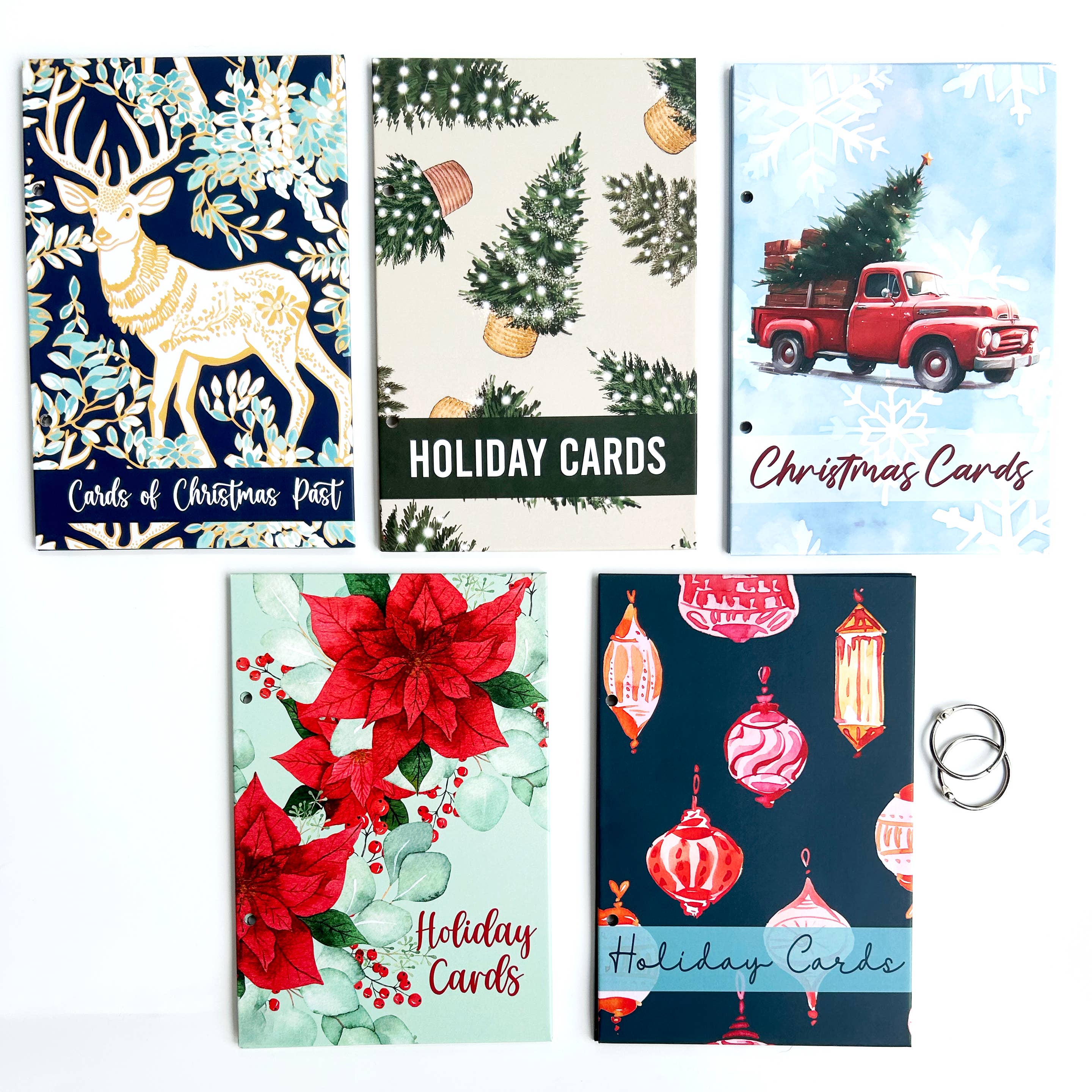 Card Holder Keeper: Red Truck with Tree