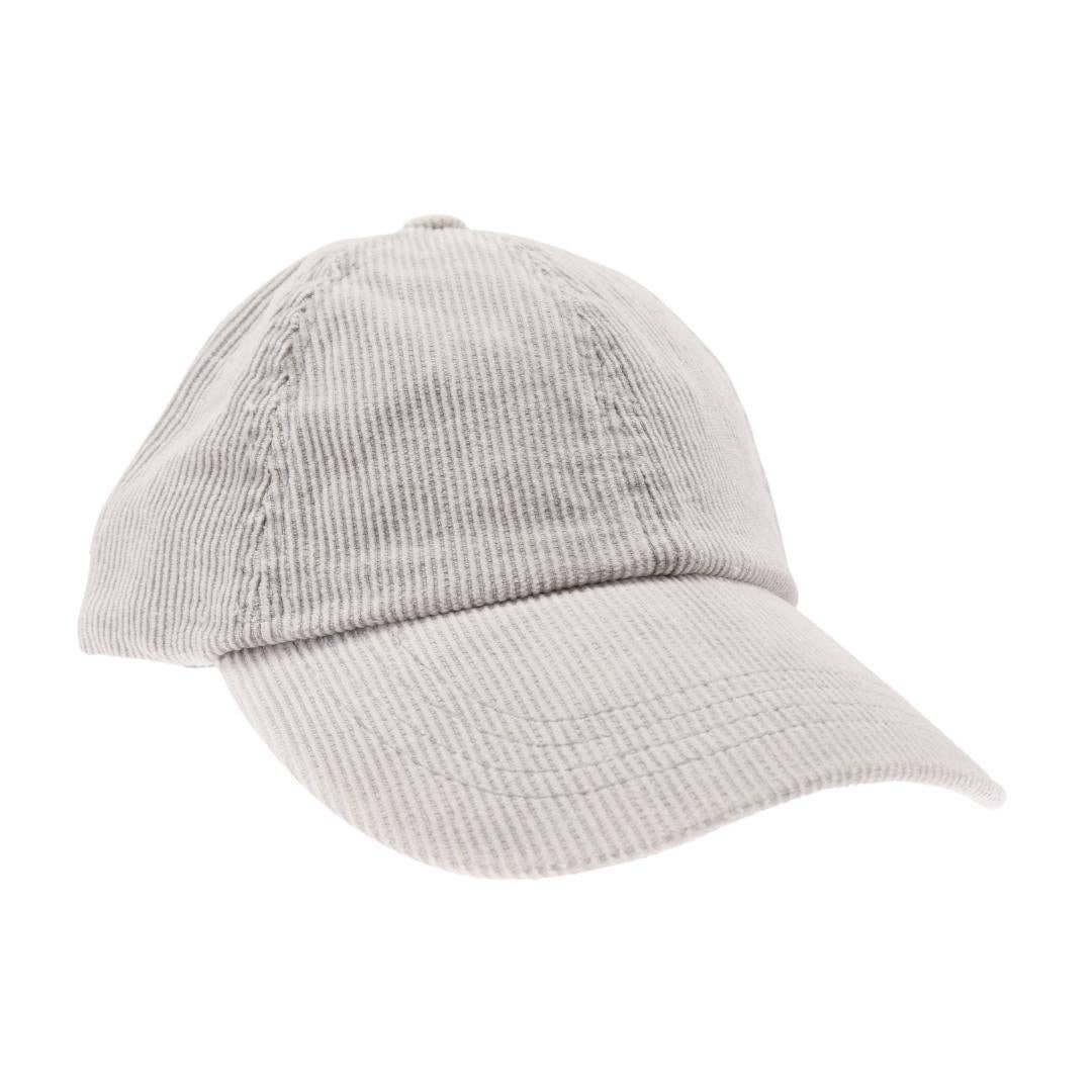 Stonewashed Corduroy Criss Cross High Pony C.C Ball Cap BT10: Black