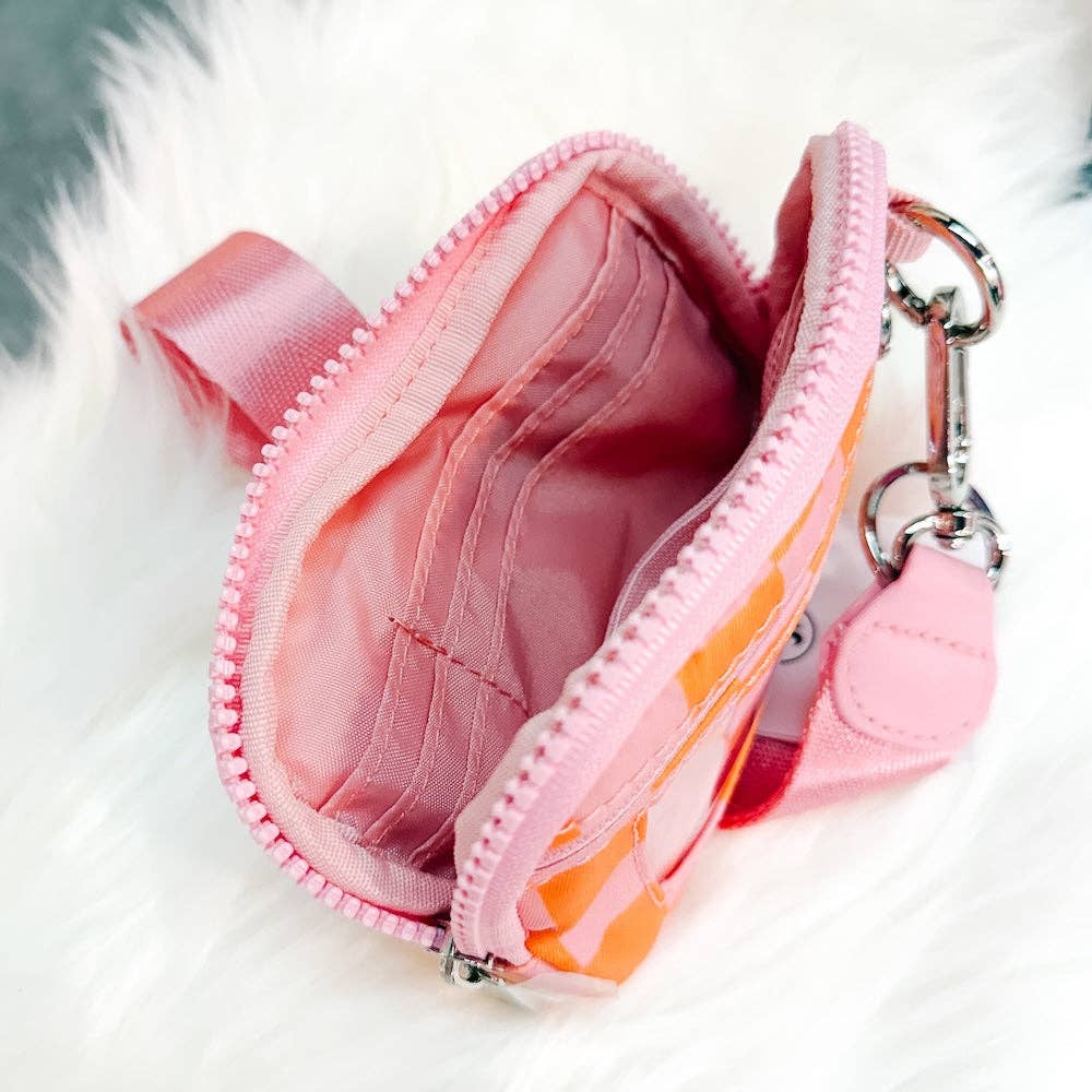 Nelly Nylon Card Wallet Wristlet: GREY CAMO