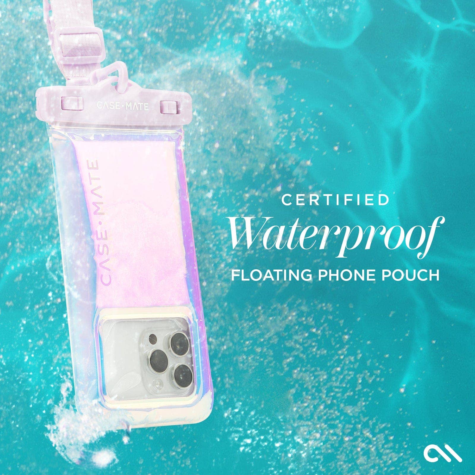 Case-Mate Waterproof Floating Phone Pouch: Iridescent