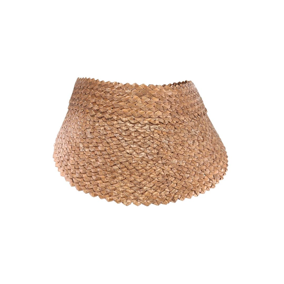 Textured Wheat Straw C.C Sun Visor SVE0053: Brown