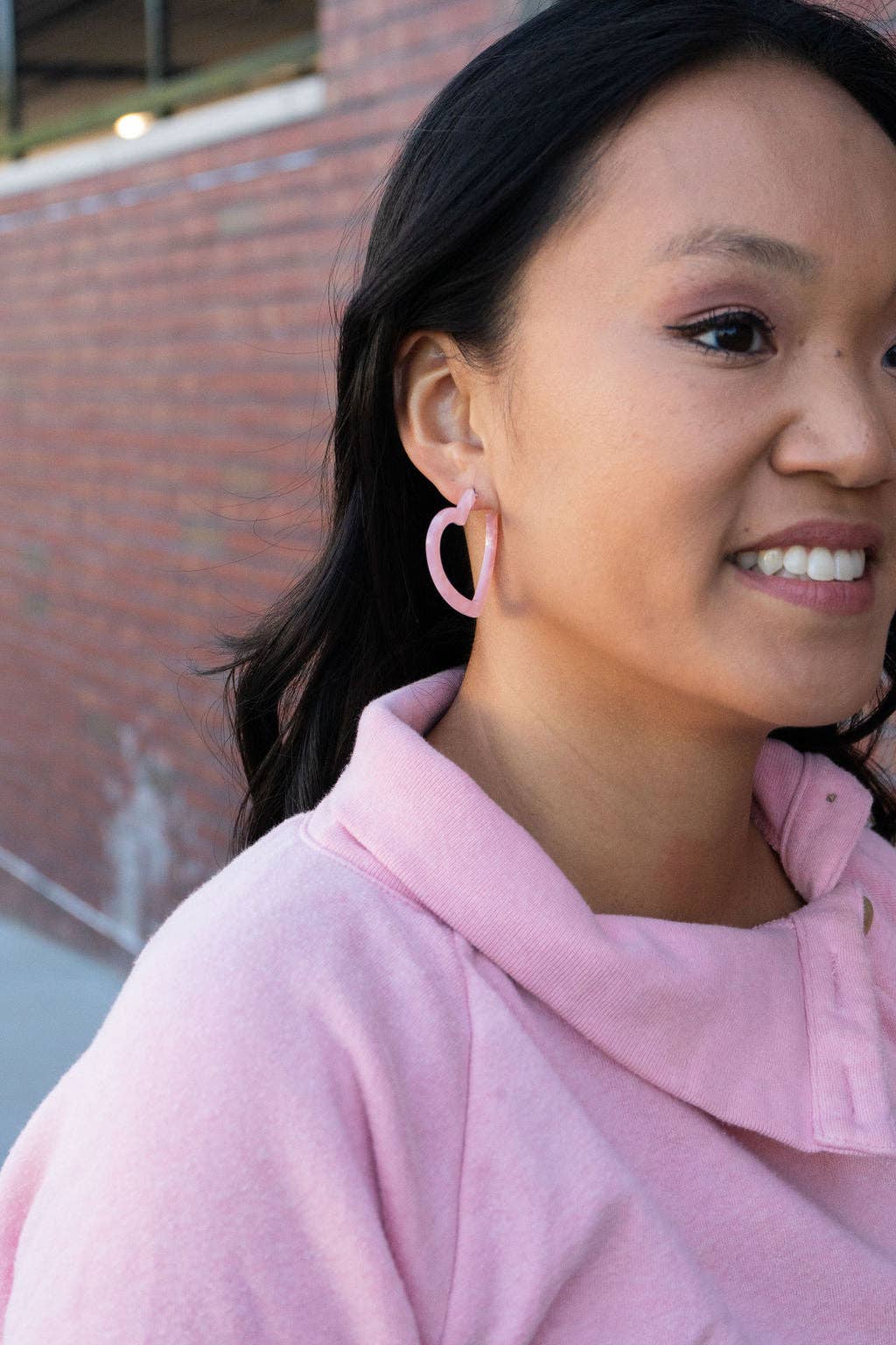 Heart Hoops - Pink // Valentine&