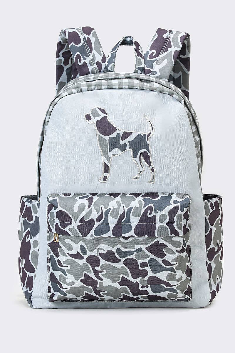 Hunting Dog Appliqué Kids Boys Backpack