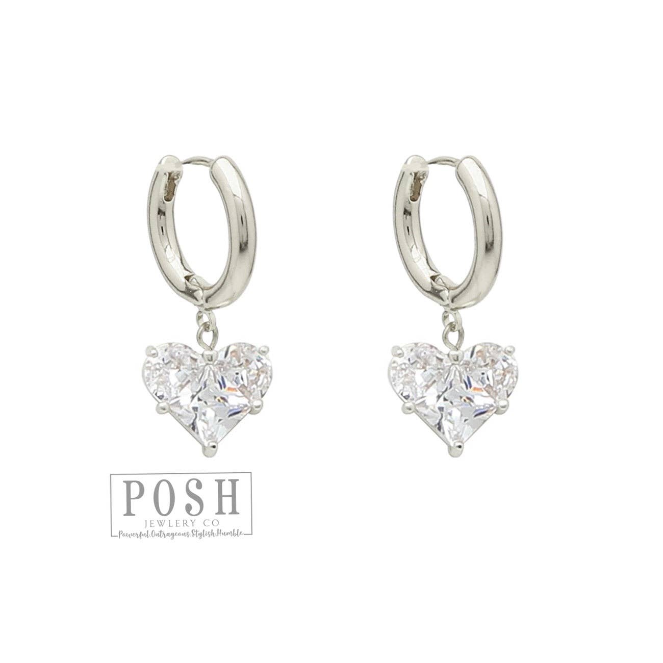 Heart hoop earring: Rose Gold