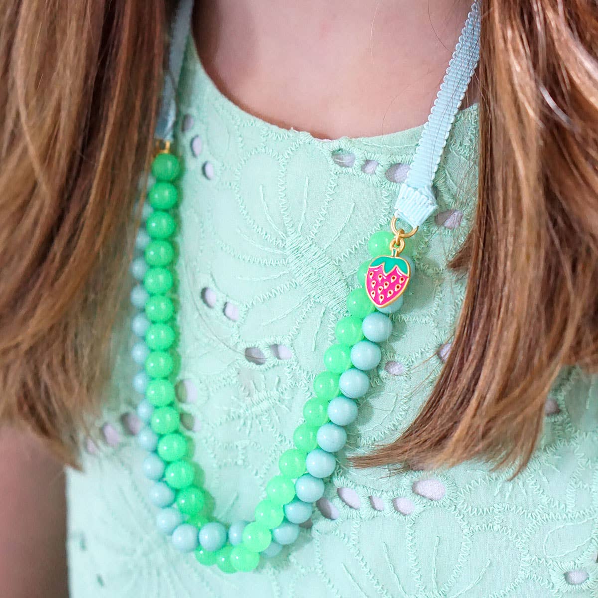 Melody Strawberry Charm Beaded Ribbon Children&