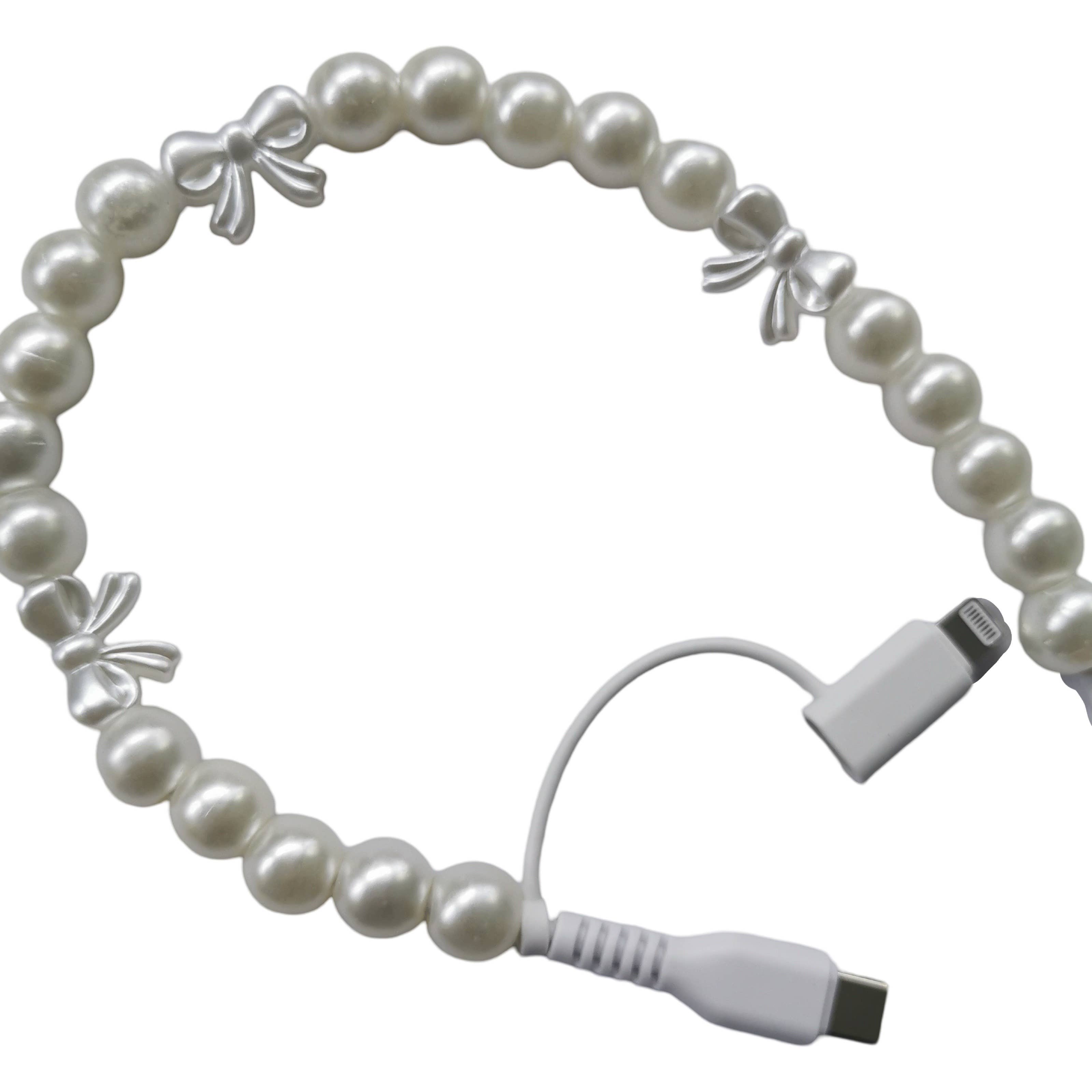 Charging Cable - Bows & Pearls - Easter Basket Gift