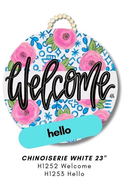 DK Chinoiserie Large Hanger: Welcome