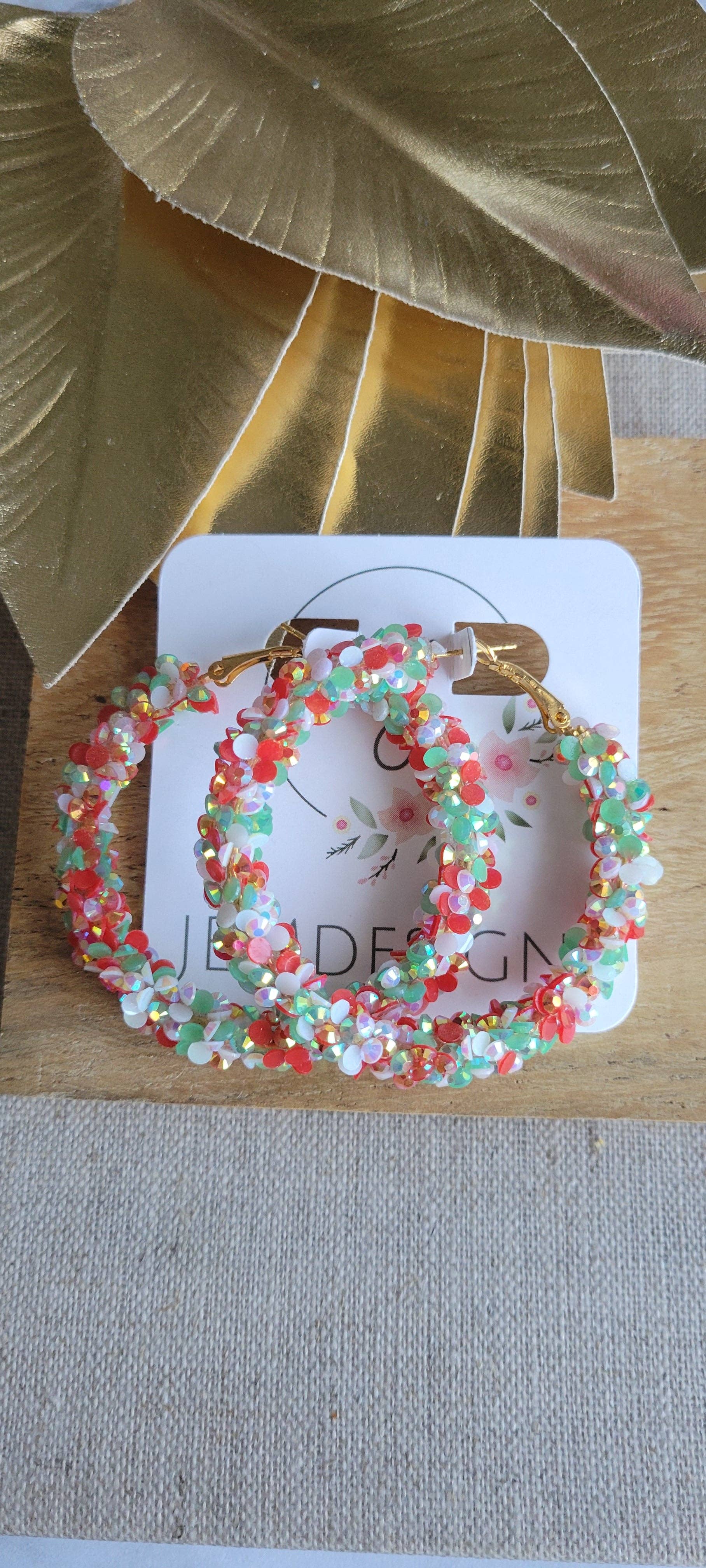 Christmas Glitter Earrings