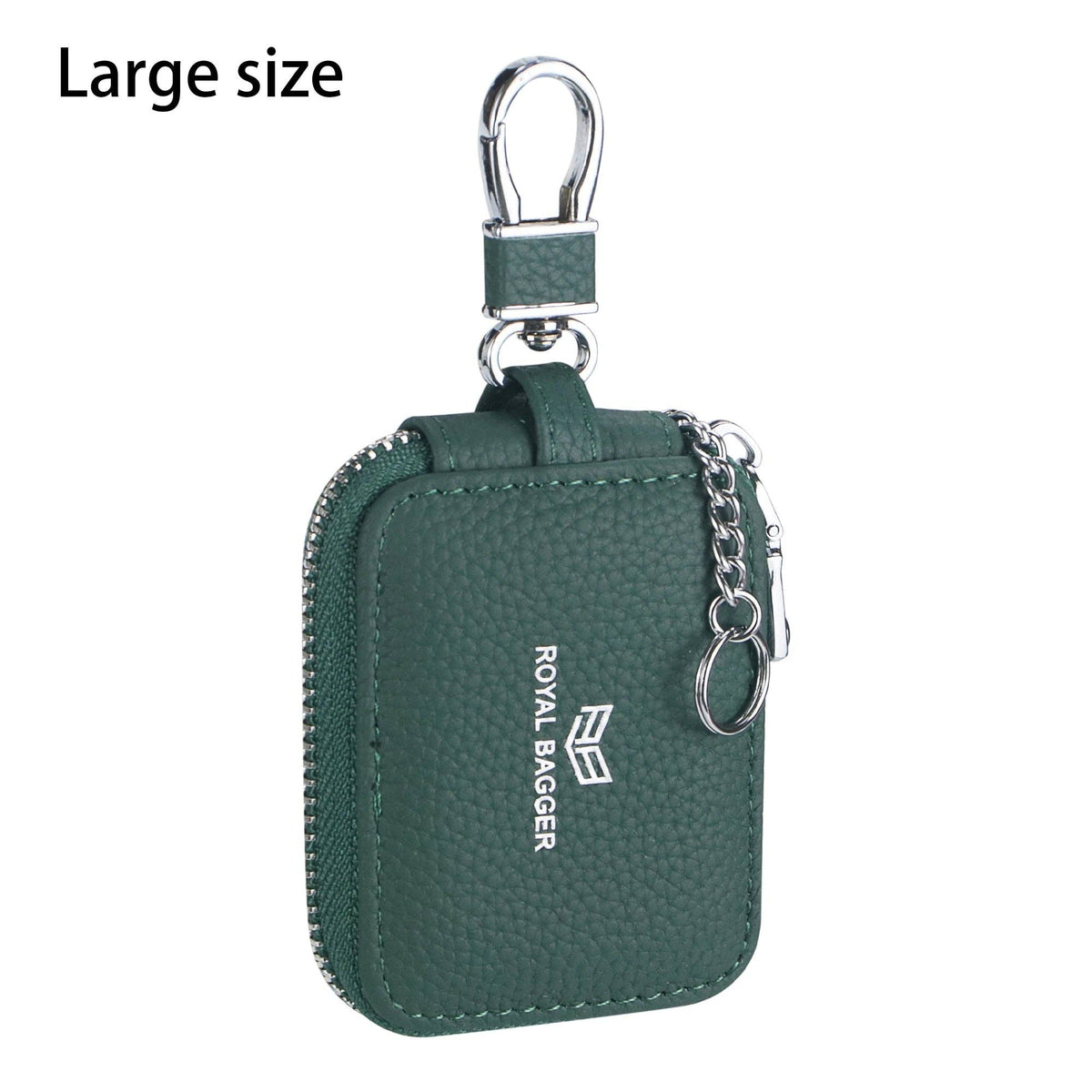 3901 Leather Earphone Pouch with Keychain: Orange