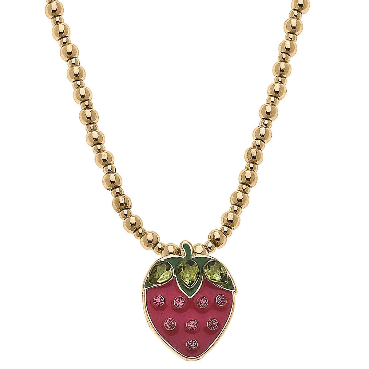 Jane Strawberry Gold Ball Beaded Children&