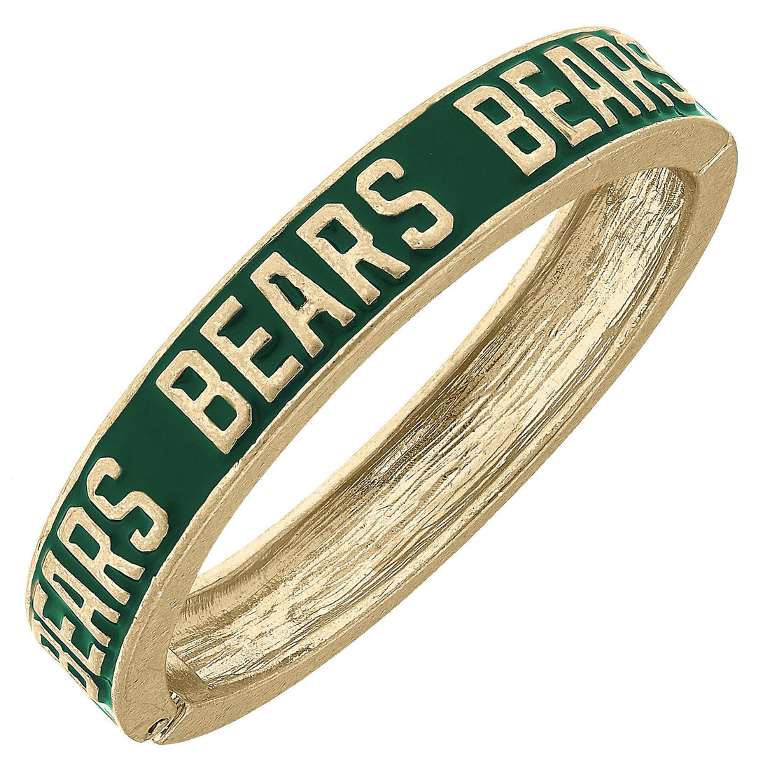 Baylor Bears Enamel Hinge Bangle in Green by Canvas Style