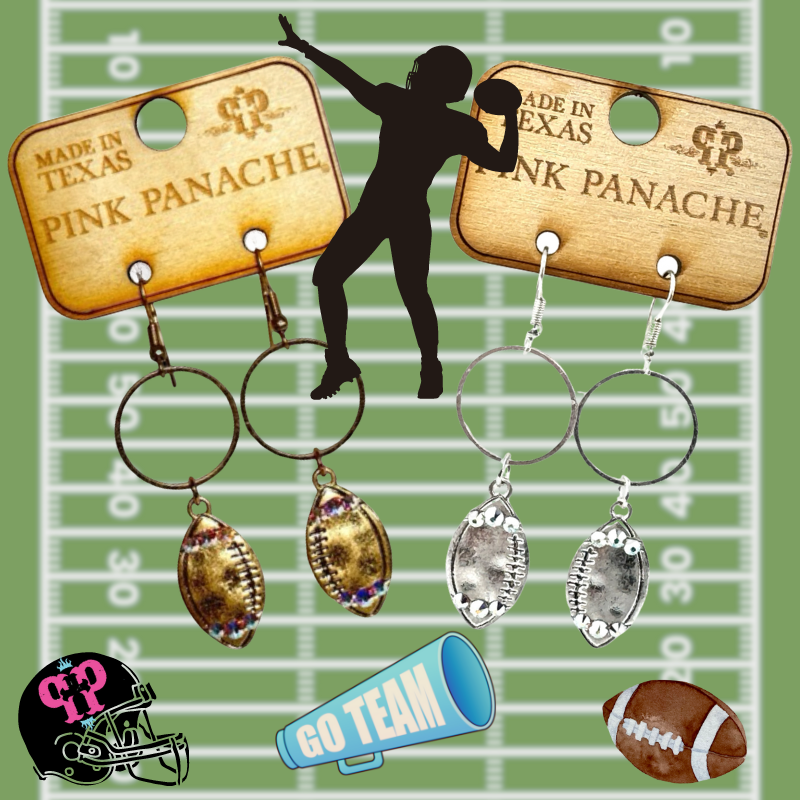 Football earring E105: Silver