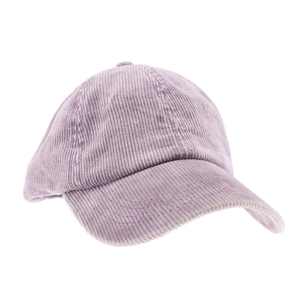 Stonewashed Corduroy Criss Cross High Pony C.C Ball Cap BT10: Black