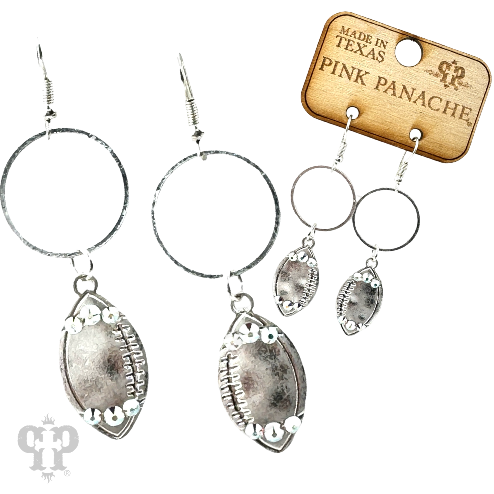 Football earring E105: Silver