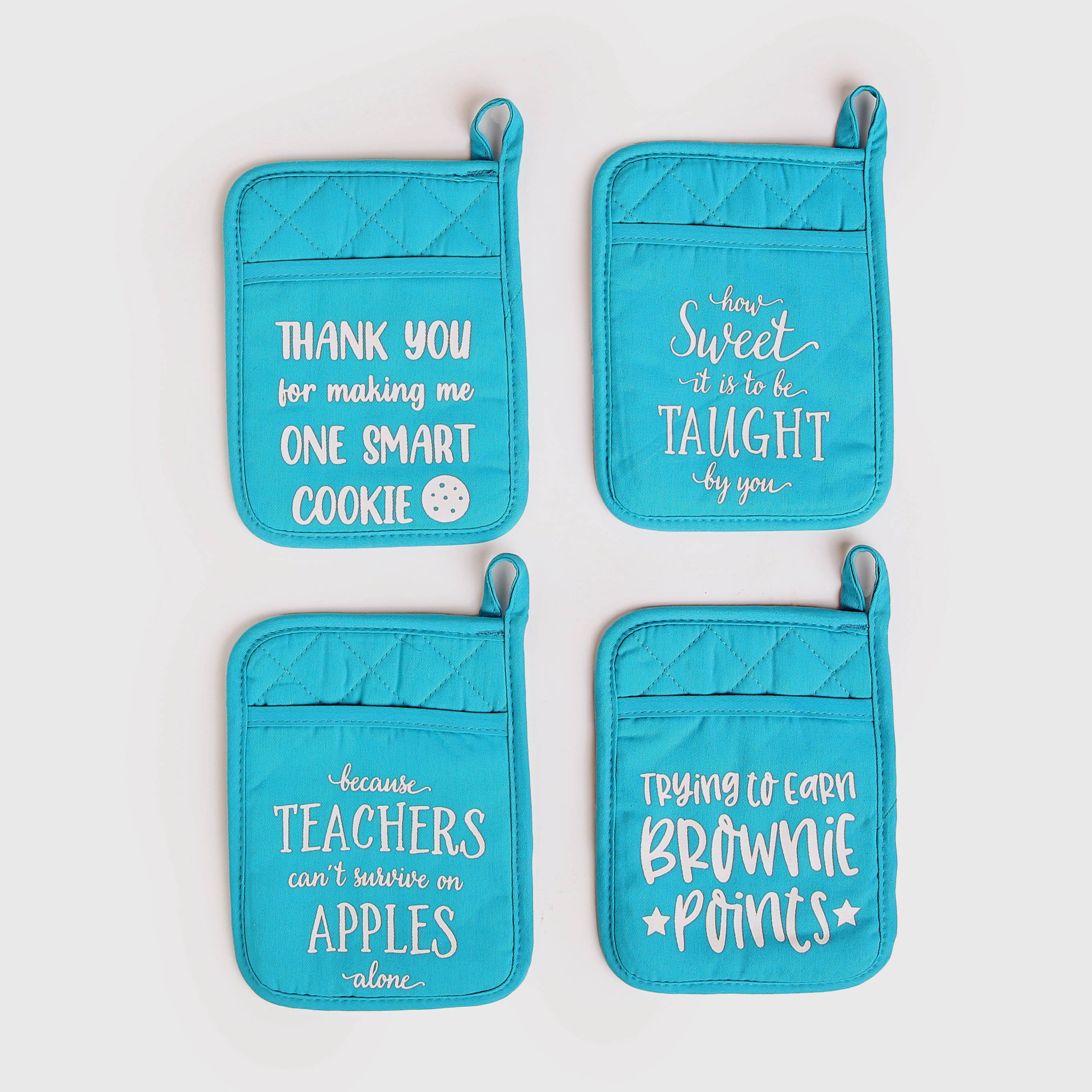 Teacher Pot Holder Gift - Smart Cookie: Red / Thank You for Making Me One Smart Cookie