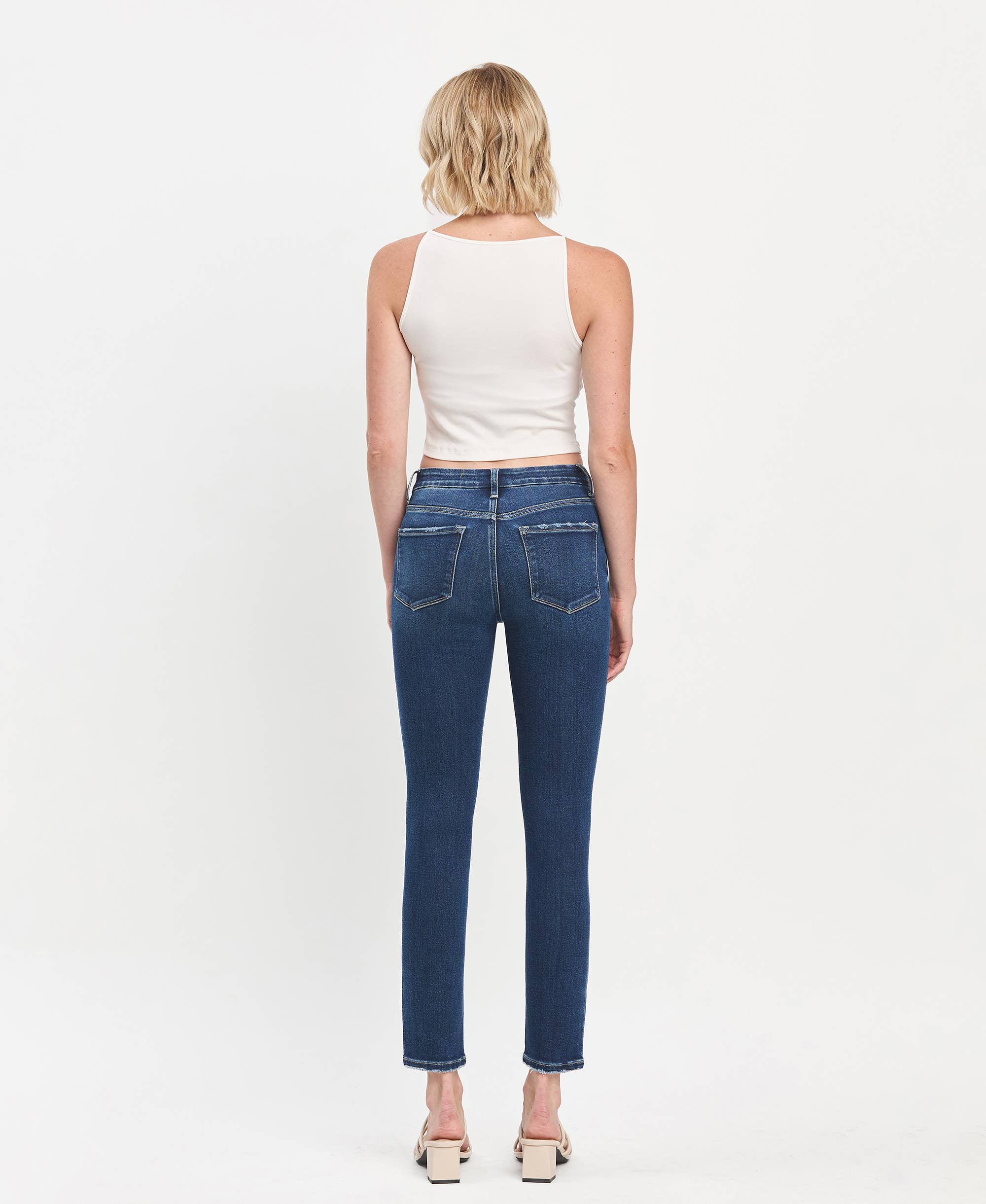 TUMMY CONTROL HIGH RISE SEAMLESS WB SKINNY JEANS LV1445: EULOGIZE / 26
