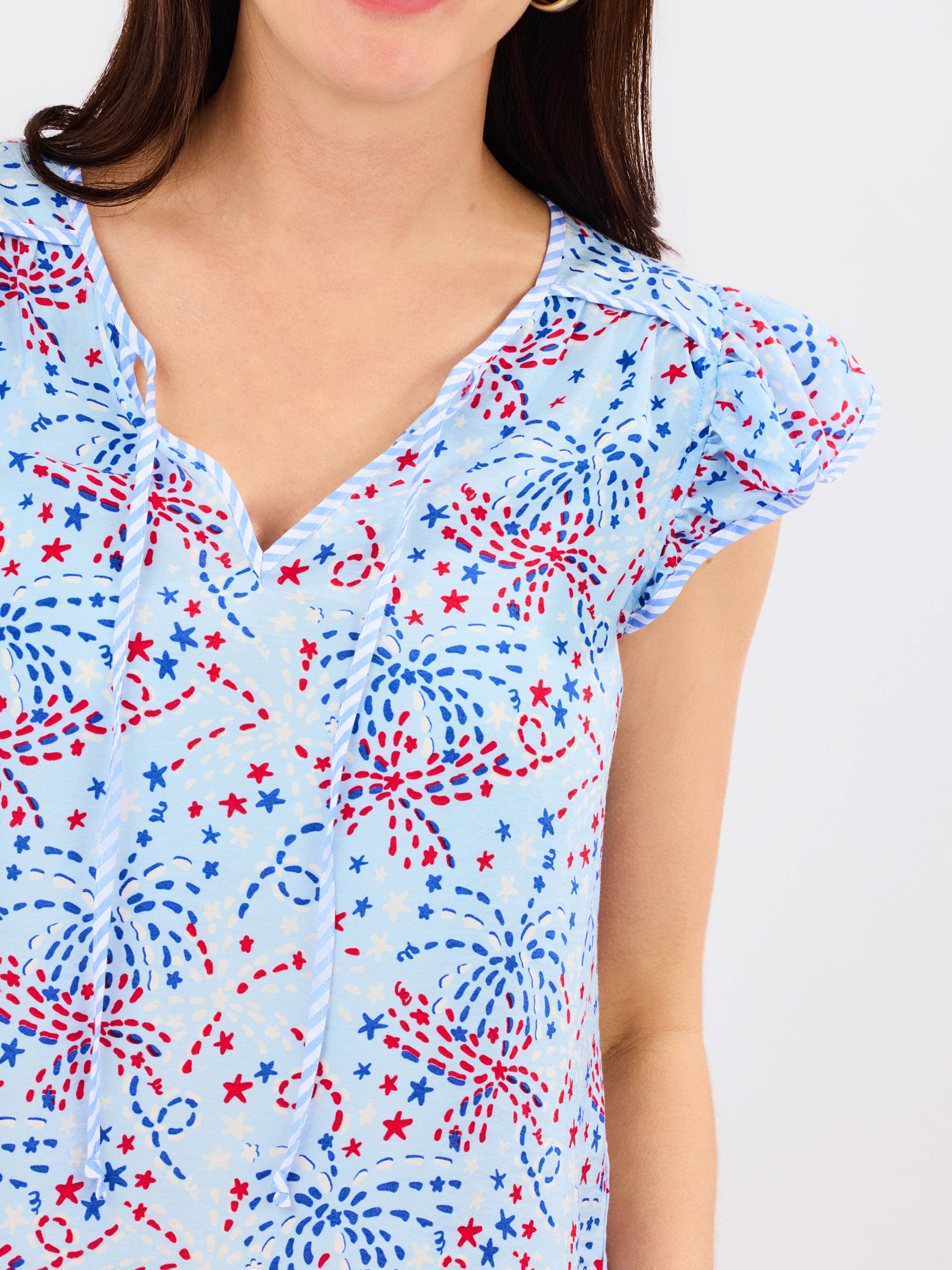Lydia Top by Mary Square| Star Spangled Blue