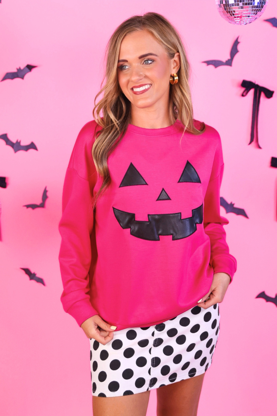 Jess Lea Pink Jack-o-lantern Top PRE-ORDER