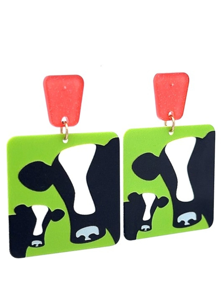 Moo Moo Square Earrings