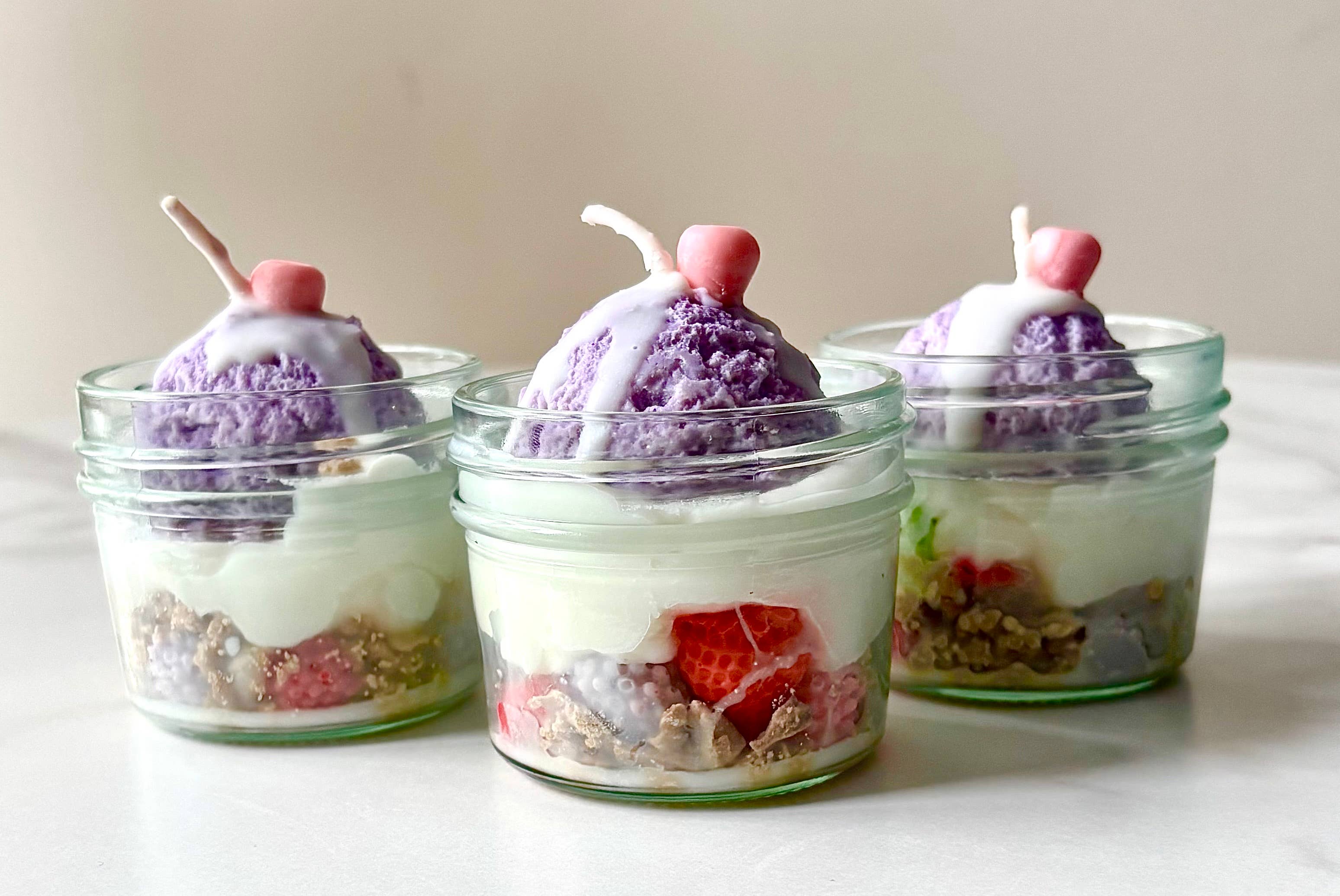 Whipped Candles: Berry Trifle