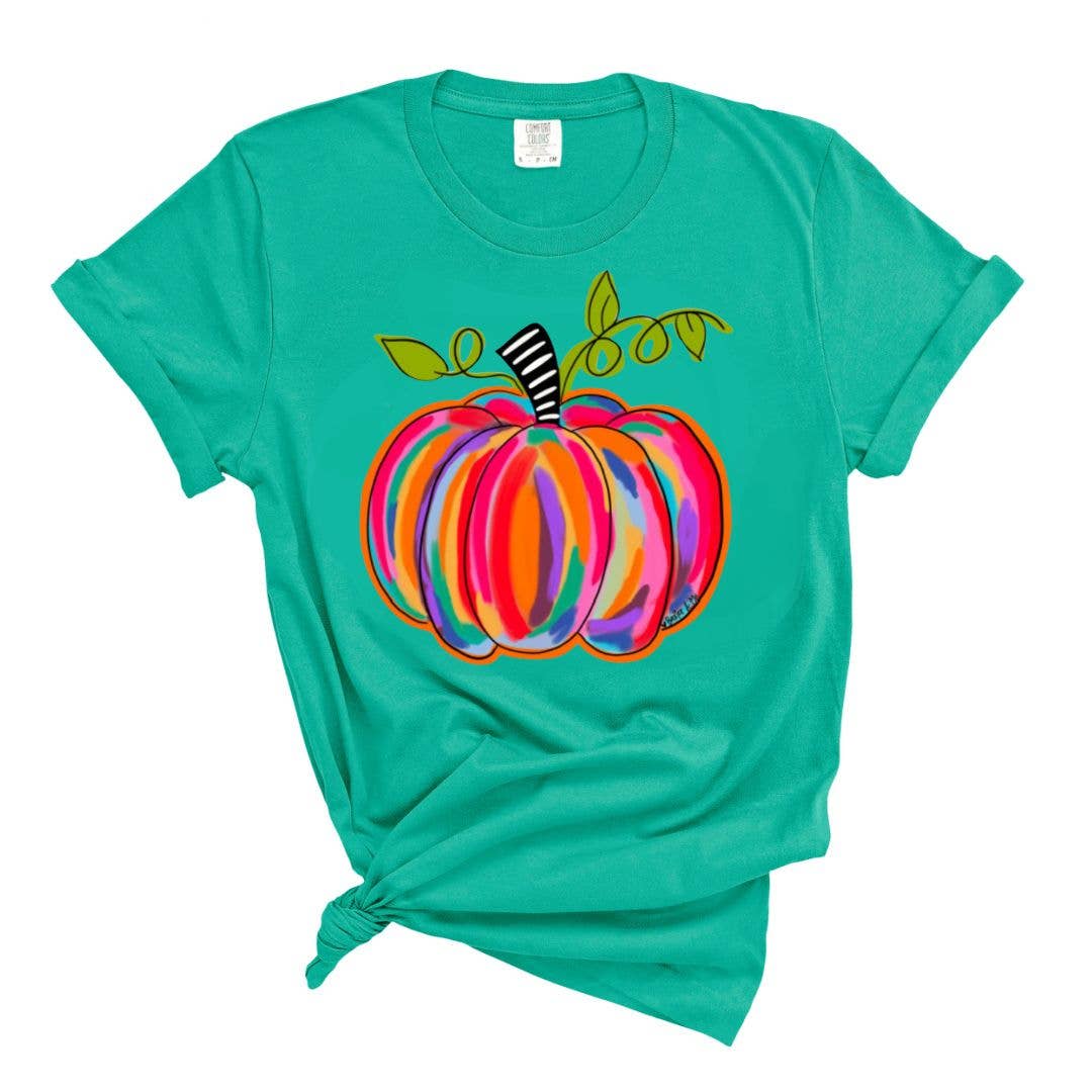 Colorful Pumpkin T-Shirt - Minimum 6: Island Green / Smallb by Baxter & Me