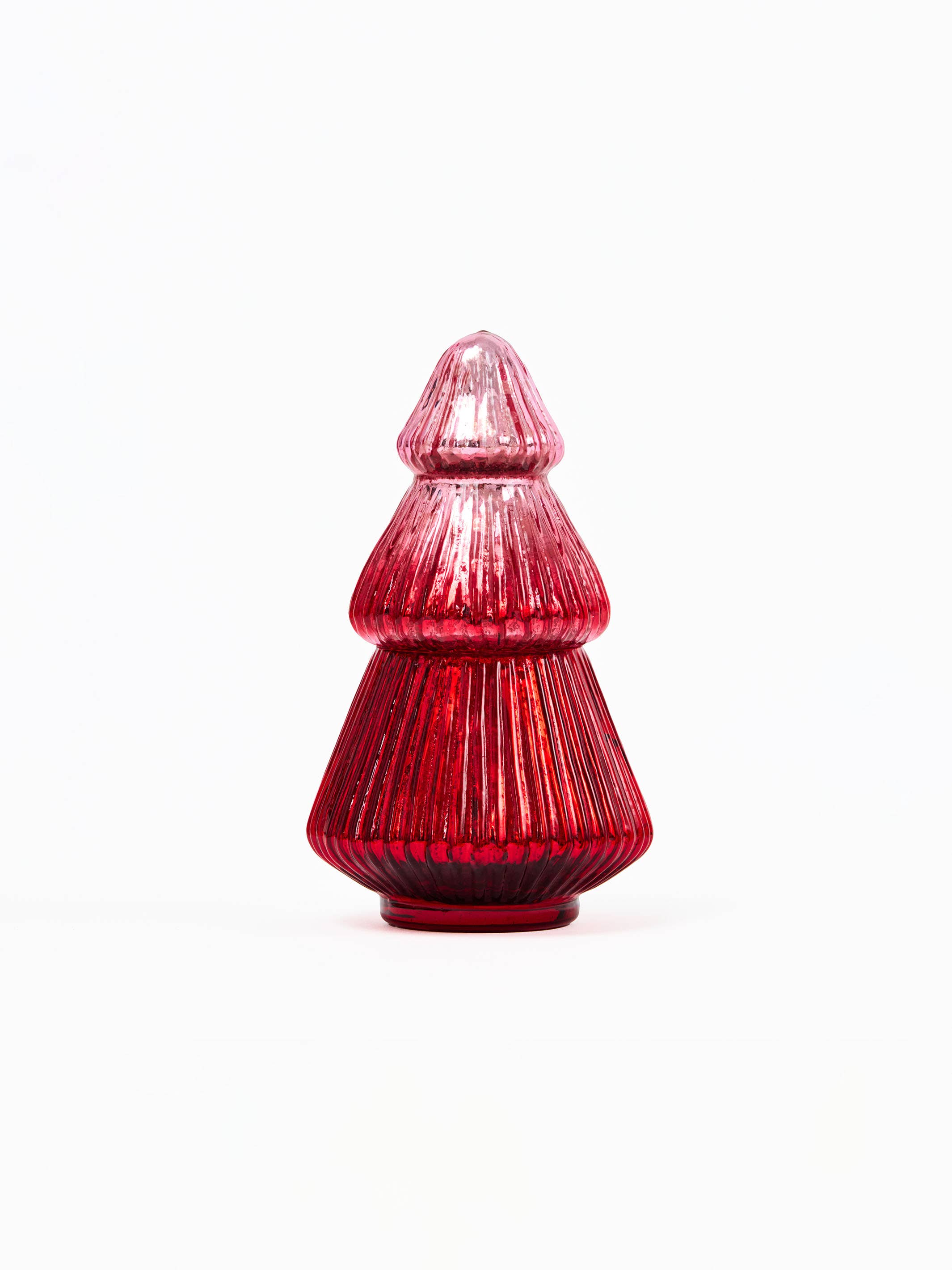 Tree Candle 7" Red Mercury