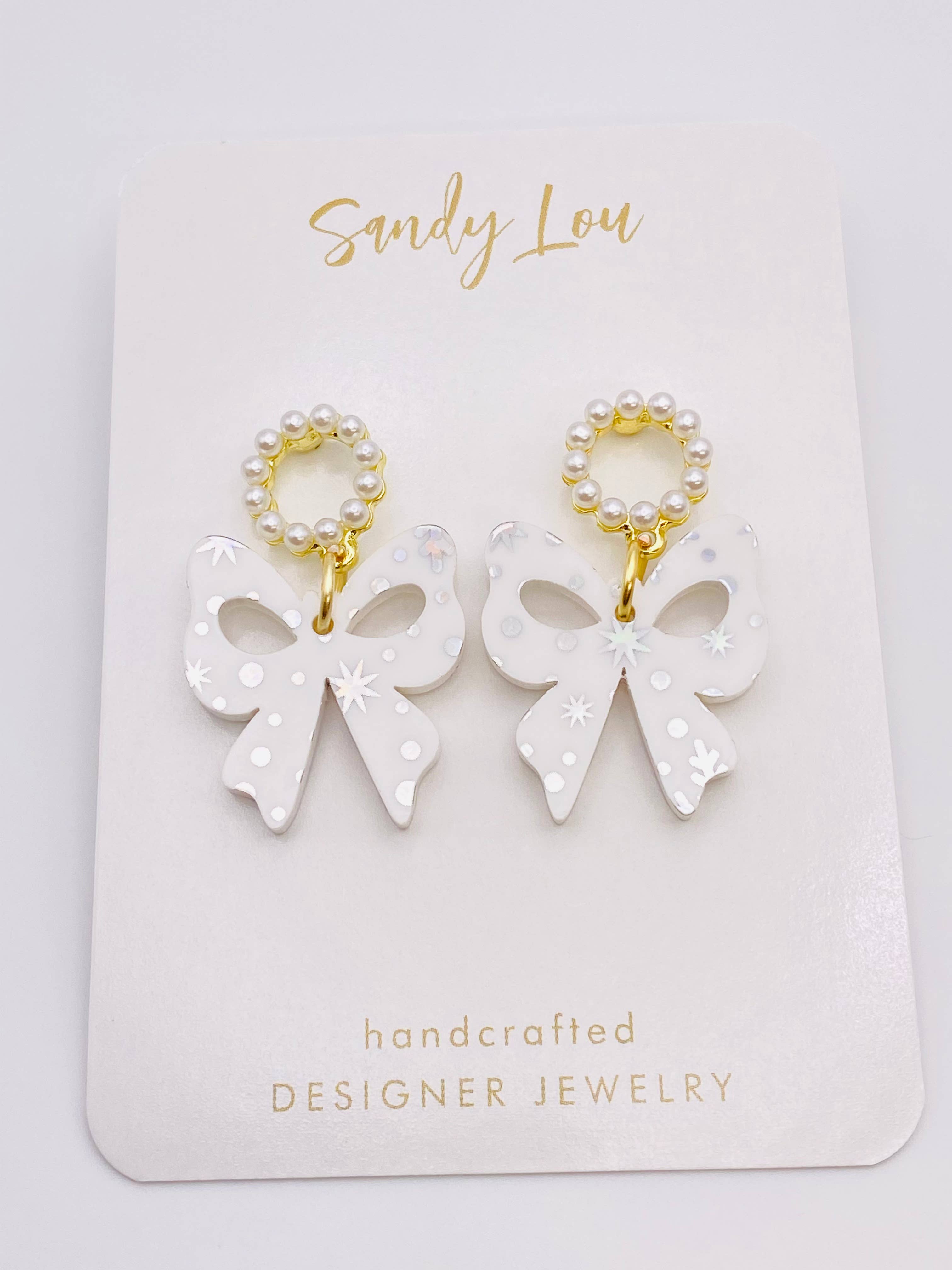 EASTER PEARL WITH BOWS EARRINGS
