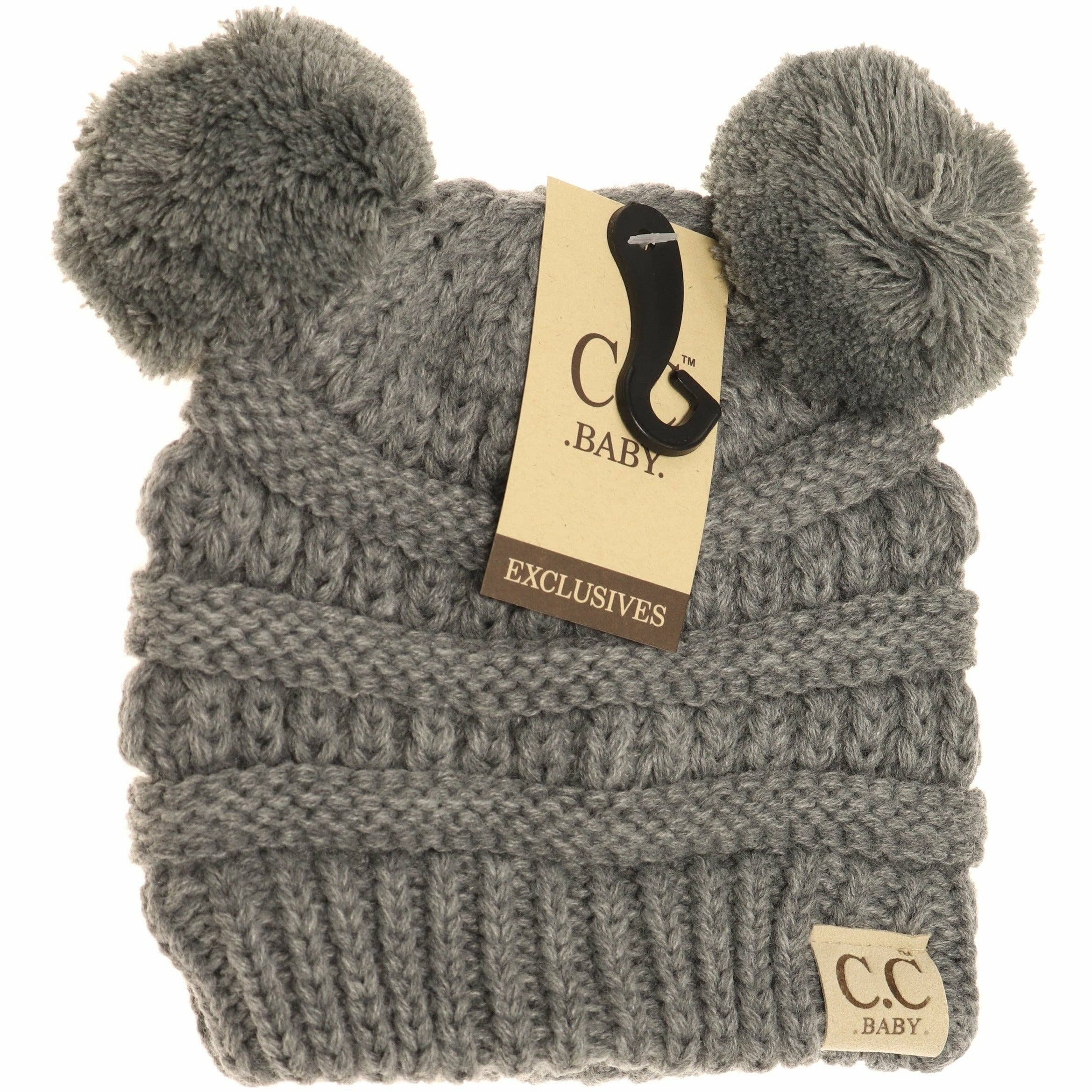 BABY Solid Double Pom CC Beanie BABY23POMPOM: Pale Blue