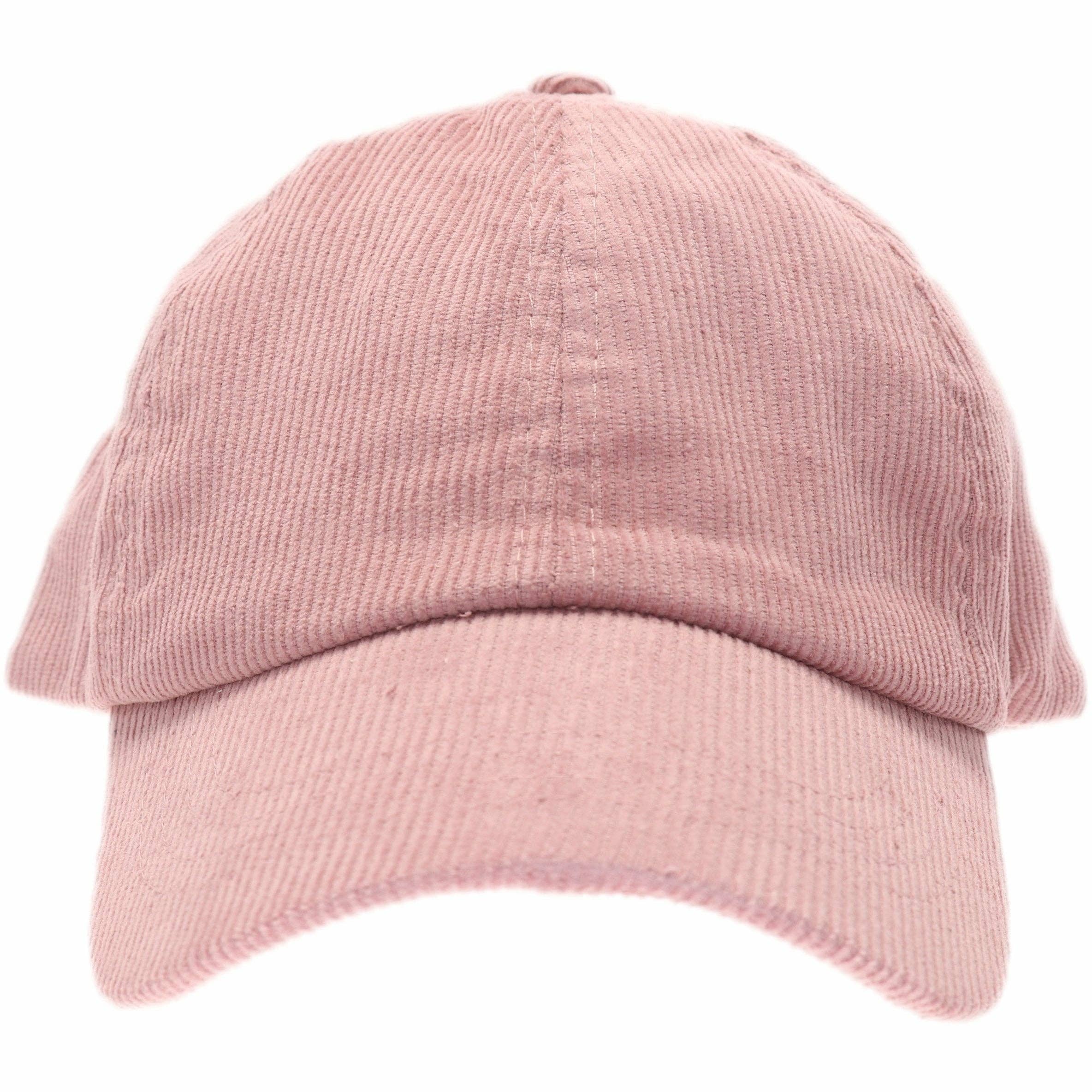 Corduroy Criss Cross High Pony CC Ball Cap BT937: Black