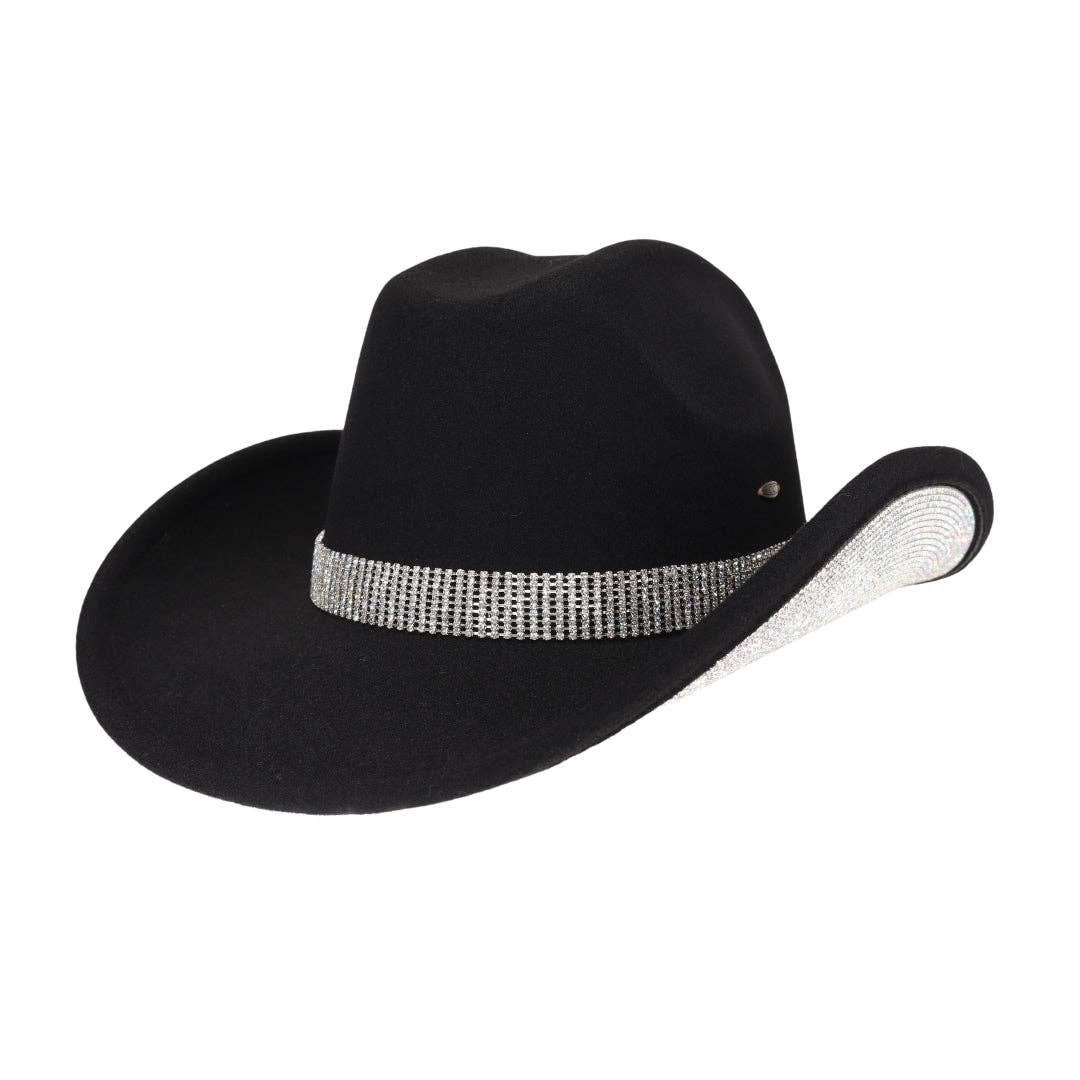 Tinseltown Rhinestone Cowboy Hat VCC0073: Hot Pink/Clear