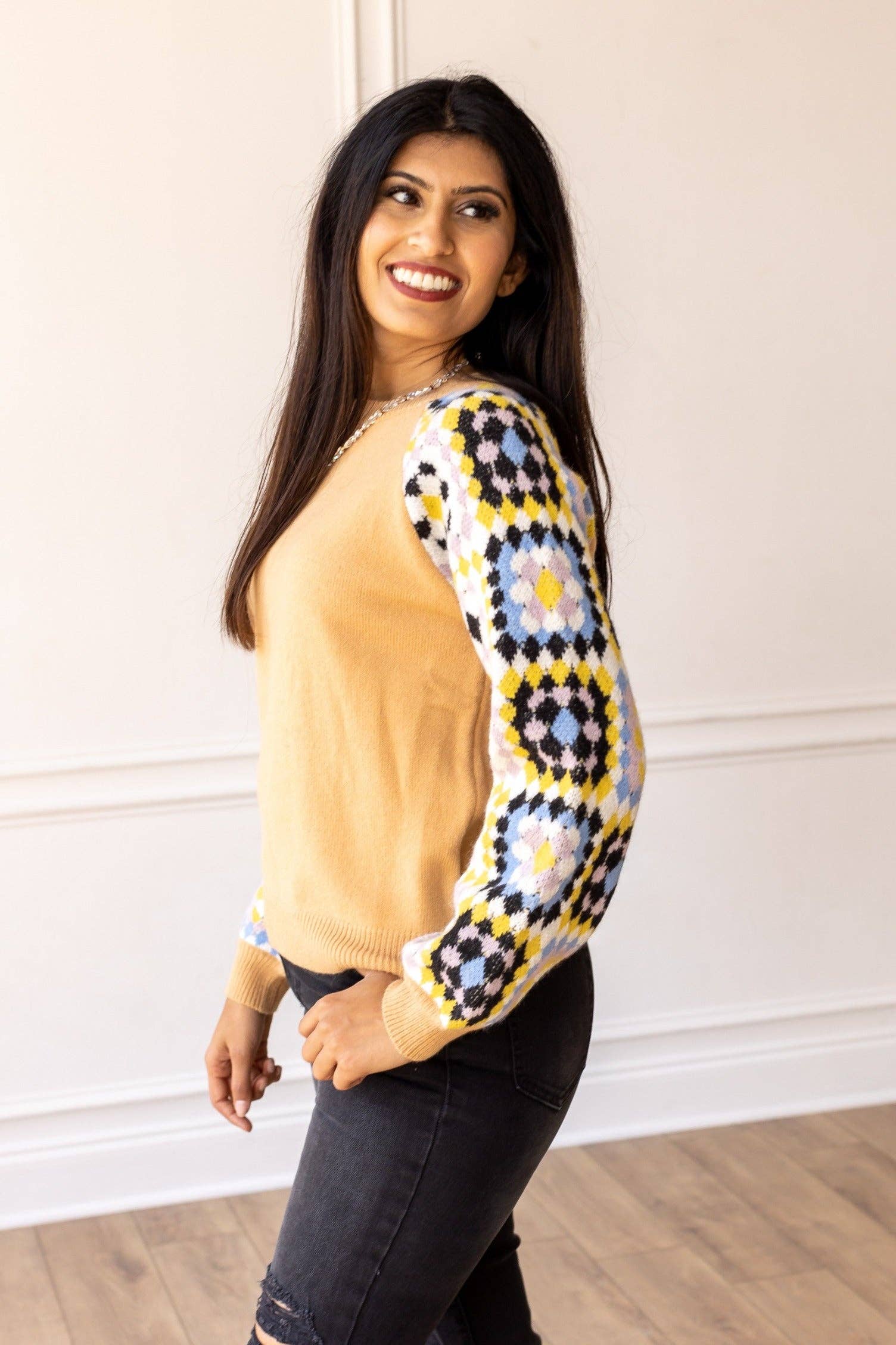 Enchanting Crochet Cozy Sweater: Tan