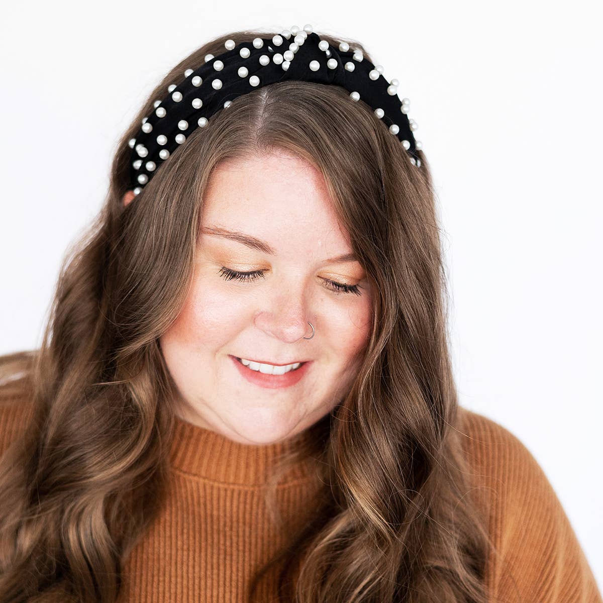 Paige Satin Headband: Berry