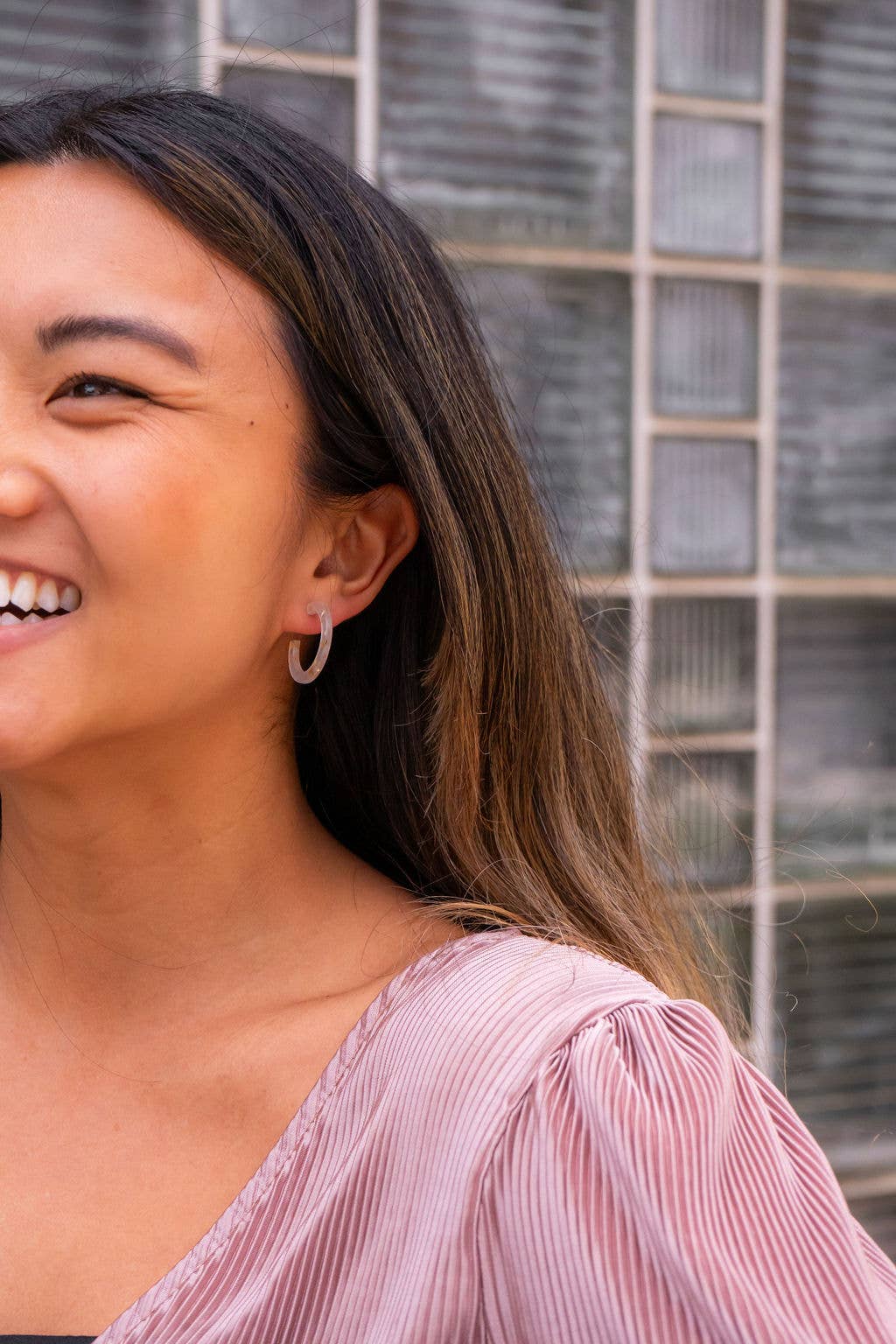 Cam Mini Hoops - Gold Flake // Earrings, Gift
