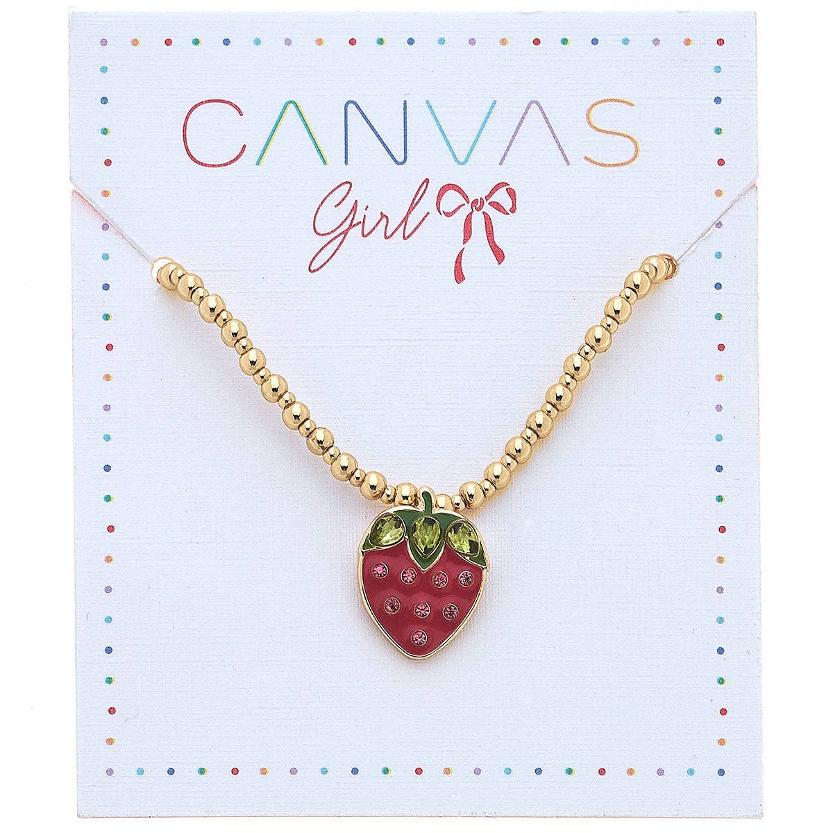 Jane Strawberry Gold Ball Beaded Children&
