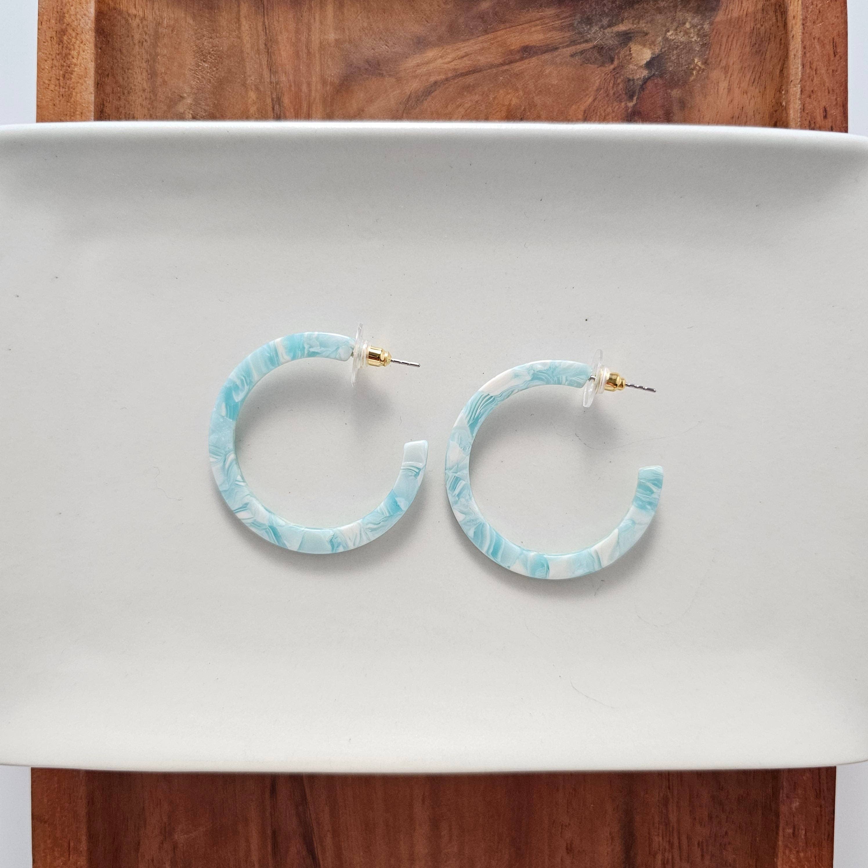 Camy Hoops - Aquamarine // Earrings, Gifts