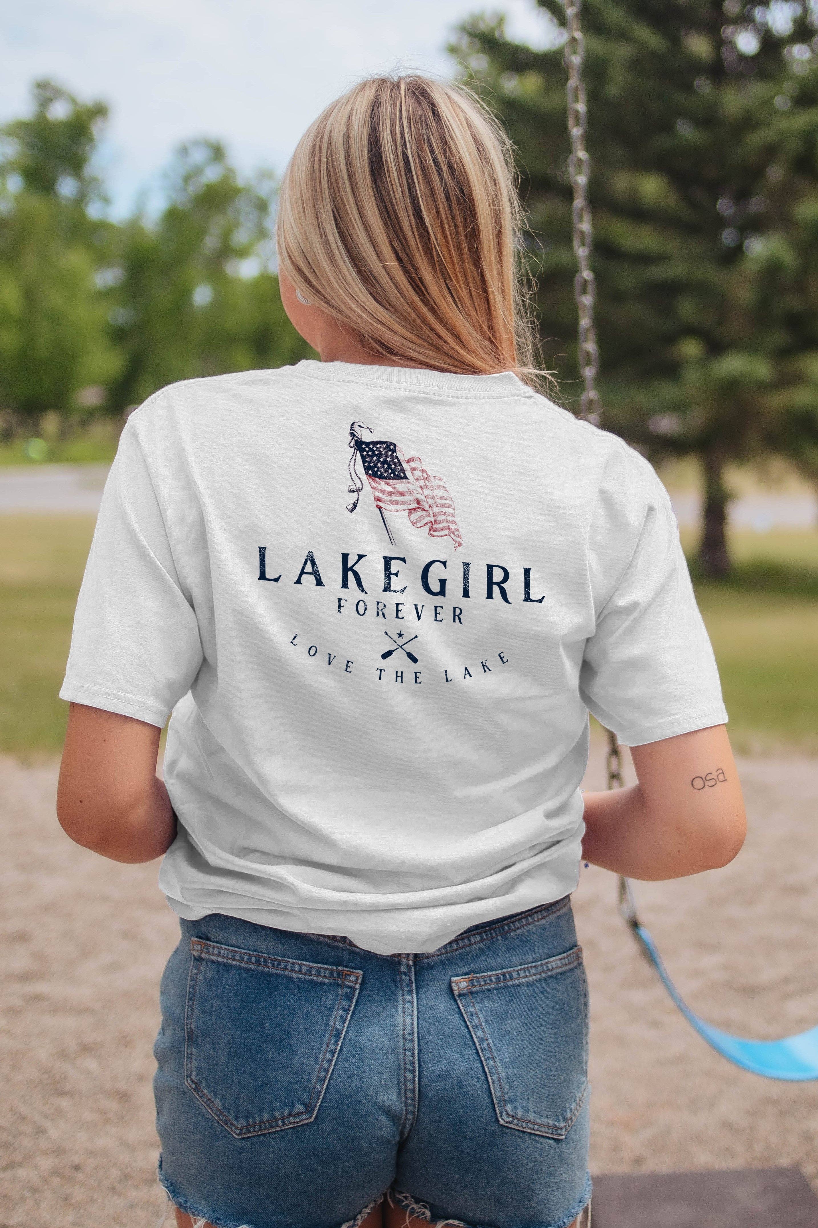 Ringspun Vintage Flag Forever Tee: S