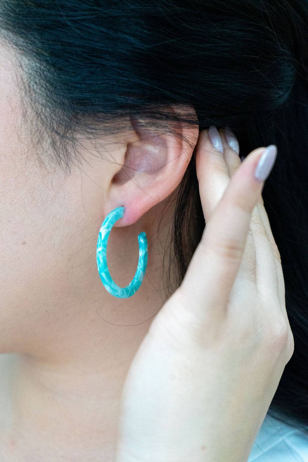 Camy Hoops - Aquamarine // Earrings, Gifts