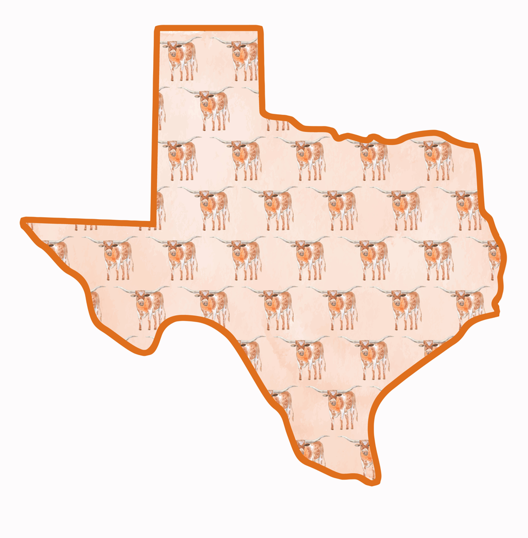 Texas Longhorns (Pattern)- Door Hanger: Yes- Please Include the Bow