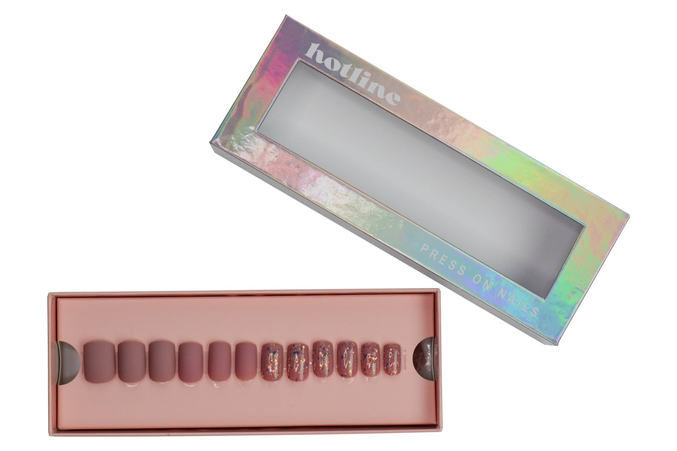 Square Short Press On Nails: First Kiss