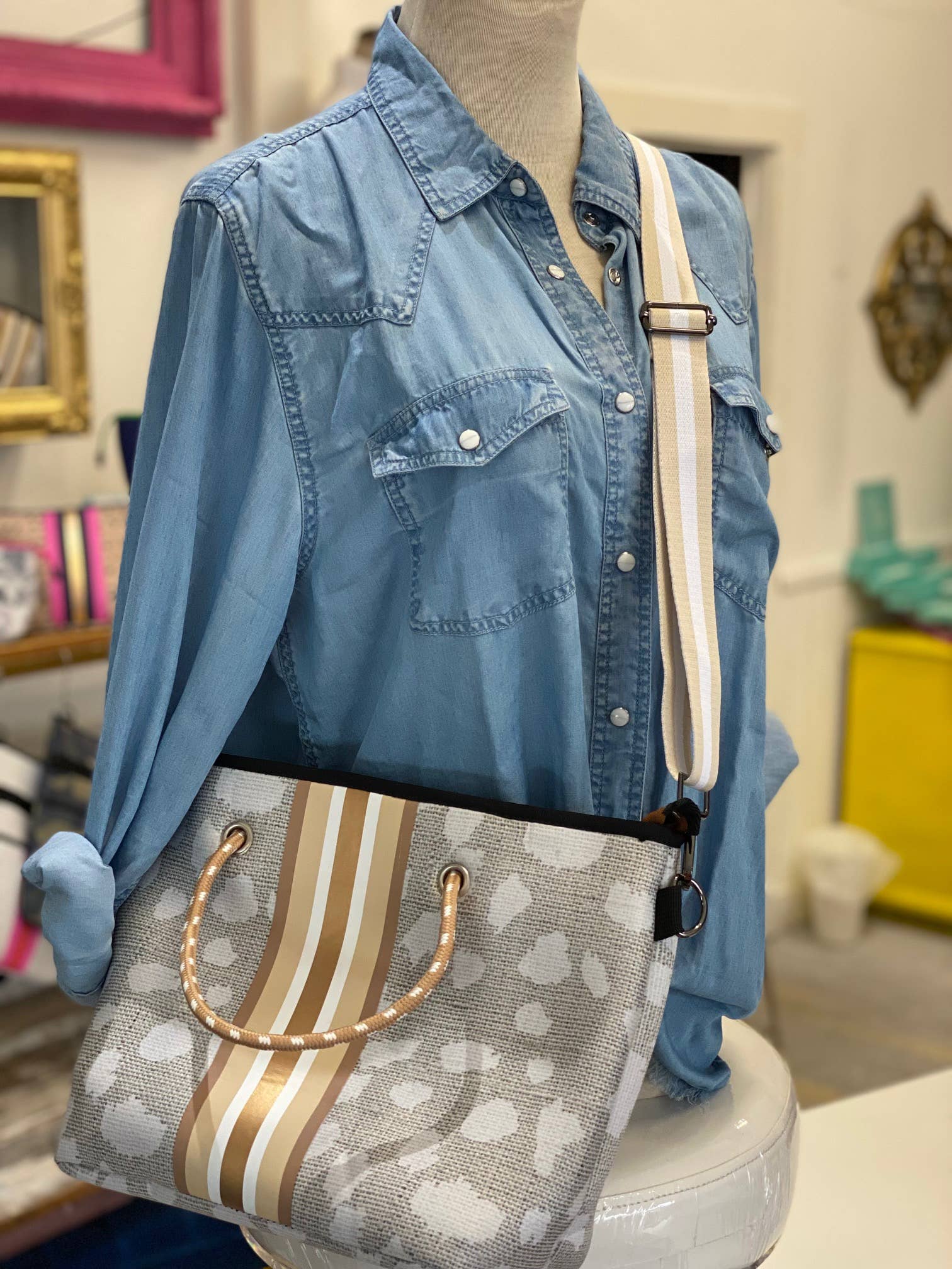 The Jeanne Mini Neoprene Tote and Wristlet | shoptaylorgray