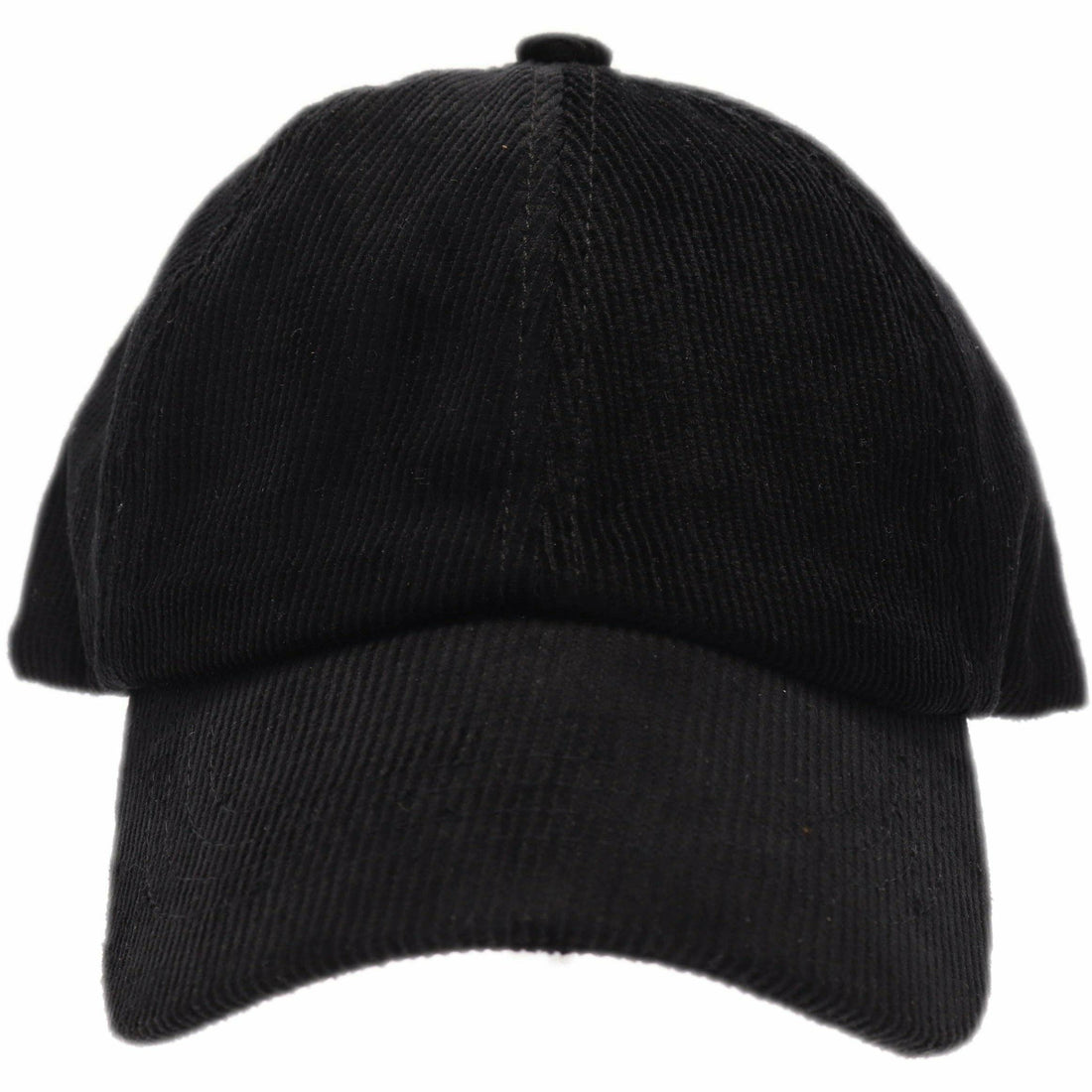 Corduroy Criss Cross High Pony CC Ball Cap BT937: Black