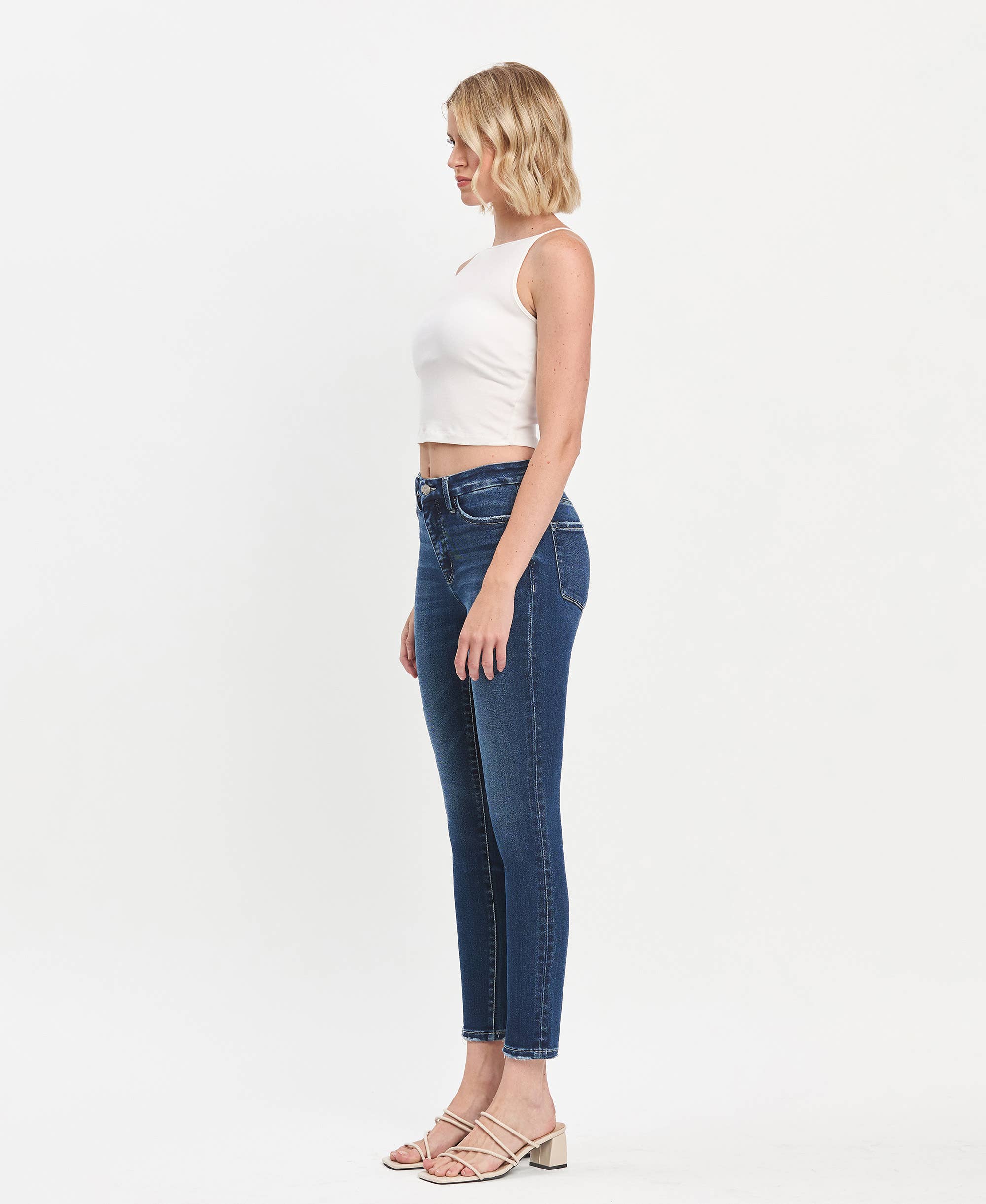 TUMMY CONTROL HIGH RISE SEAMLESS WB SKINNY JEANS LV1445: EULOGIZE / 25