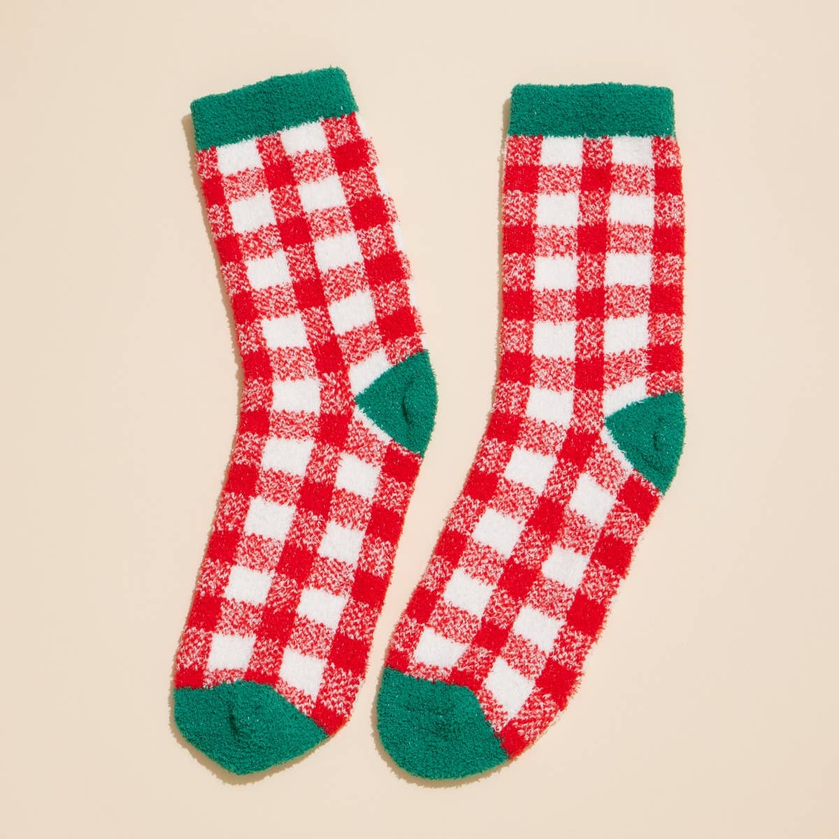 Christmas Fuzzy Socks Assorted Pack of 4: Assorted / One / 4DS98001