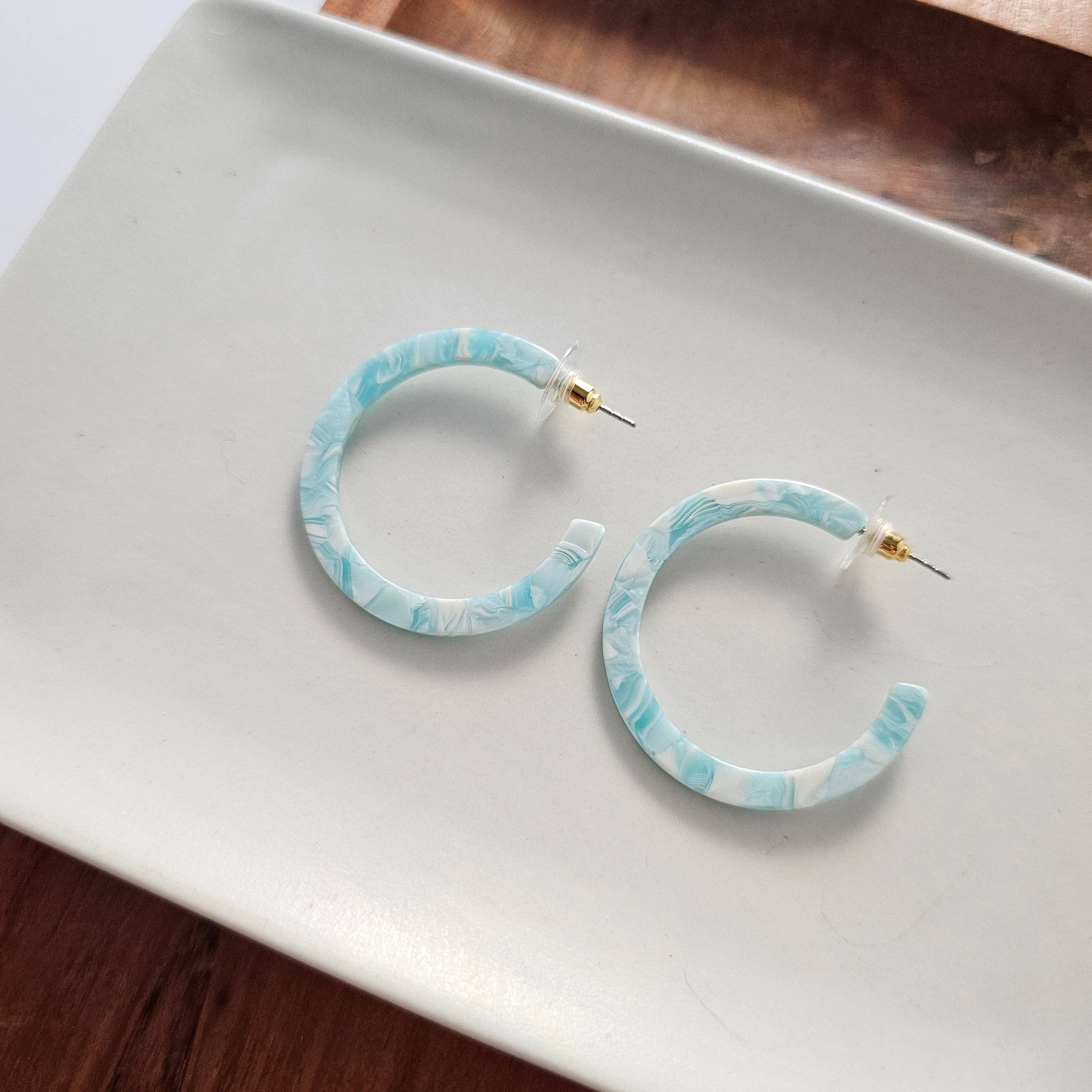 Camy Hoops - Aquamarine // Earrings, Gifts