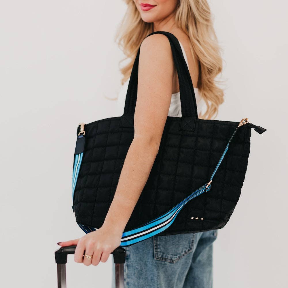 Day Dreamer Quilted Tote Bag Wholesale: Black