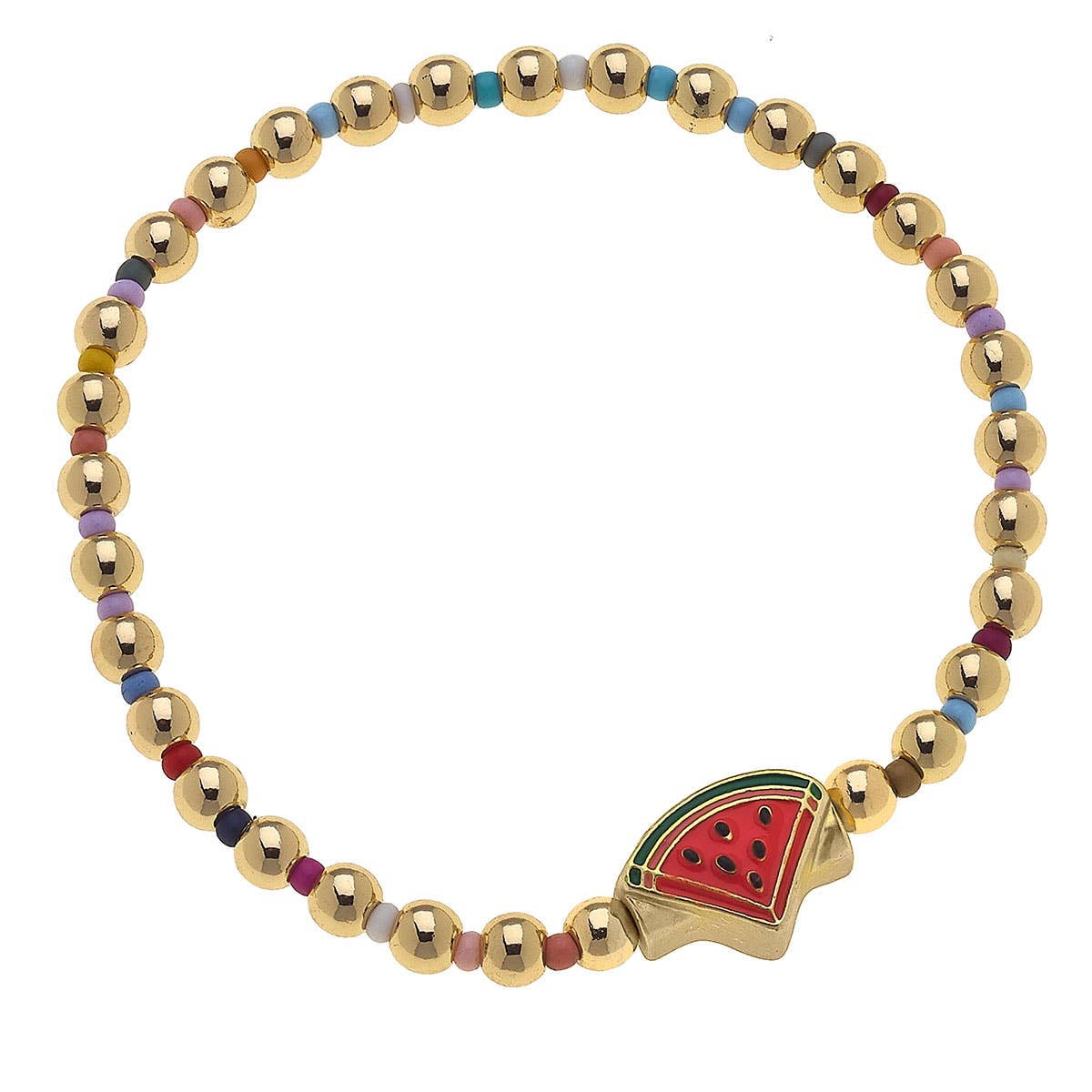 Roxy Rainbow Beaded Children’s Bracelet: Red