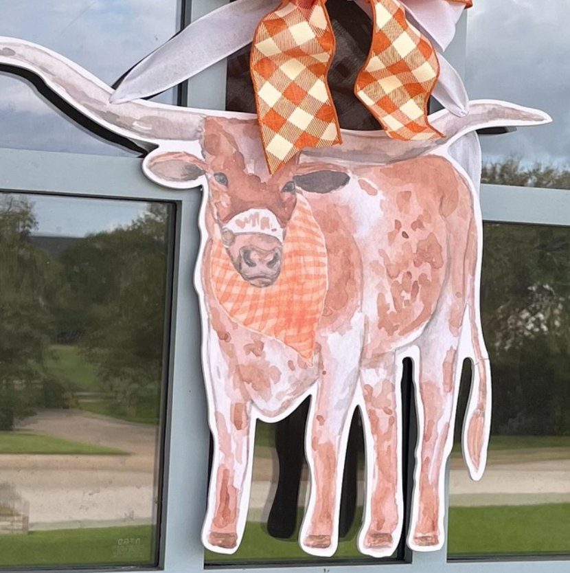 Texas Longhorn- Door Hanger: Yes- Please Include the Bow