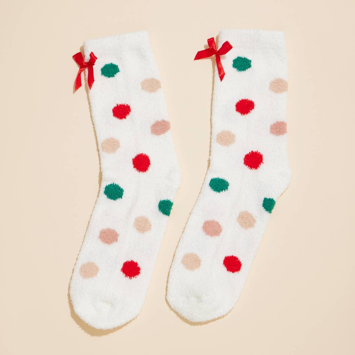 Christmas Fuzzy Socks Assorted Pack of 4: Assorted / One / 4DS98001
