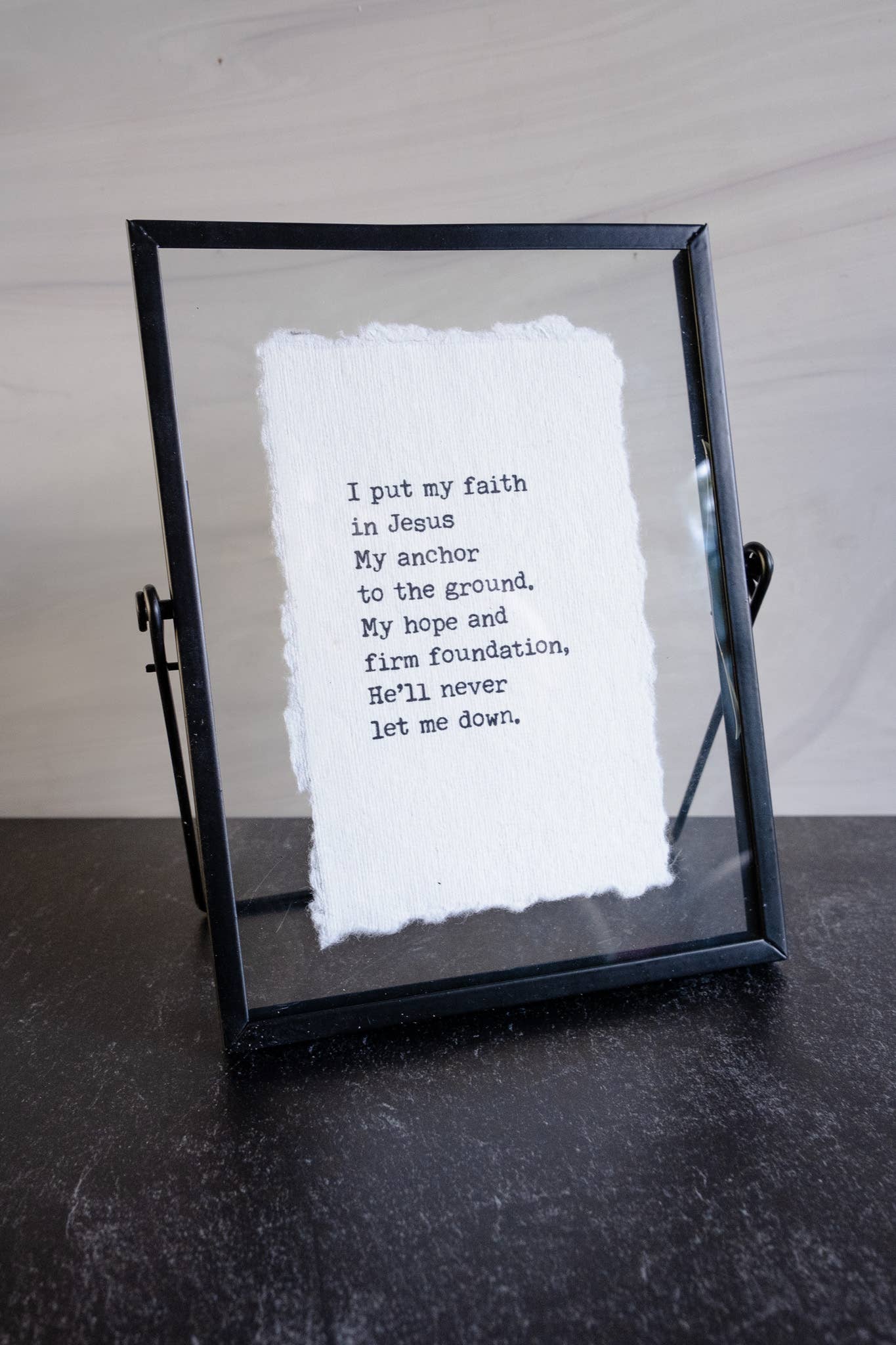 C.S. Lewis Quote | Vintage Linen Print Floating Frame: Sometimes fear does not subside- by Hart Design Co