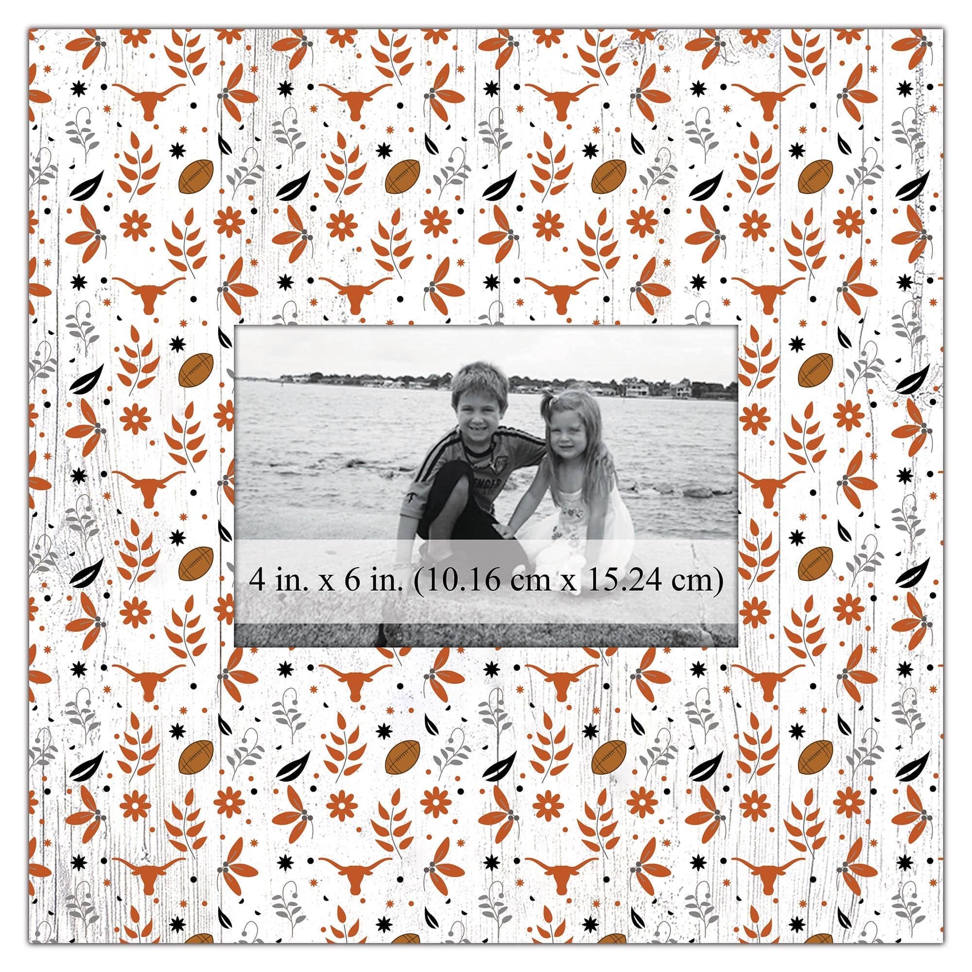 University of Texas Floral Pattern 10x10 Frame